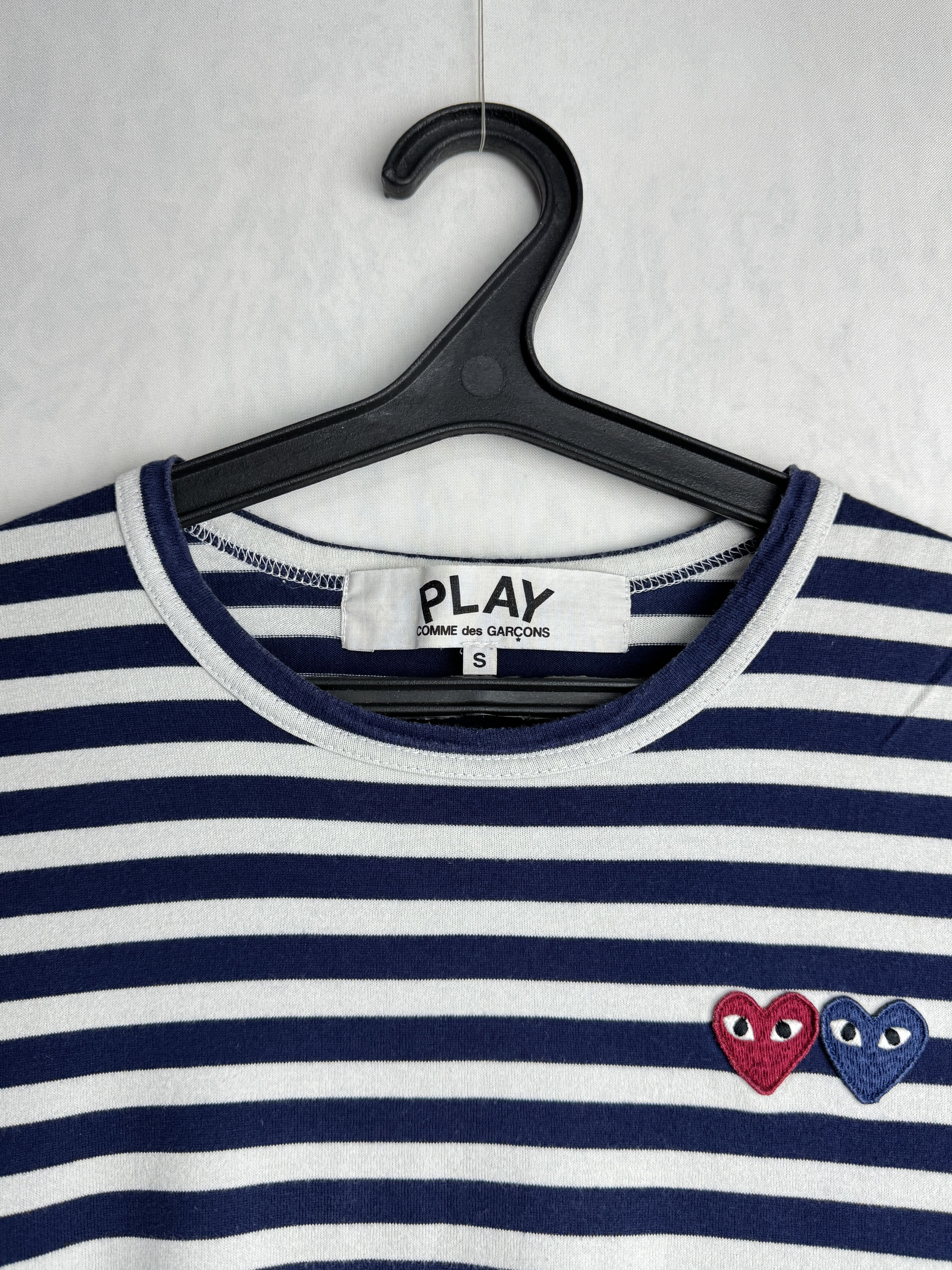Comme des Garcons CDG PLAY unisex striped cotton t-shirt, made in Japan Size US S / EU 44-46 / 1 - 6 Thumbnail
