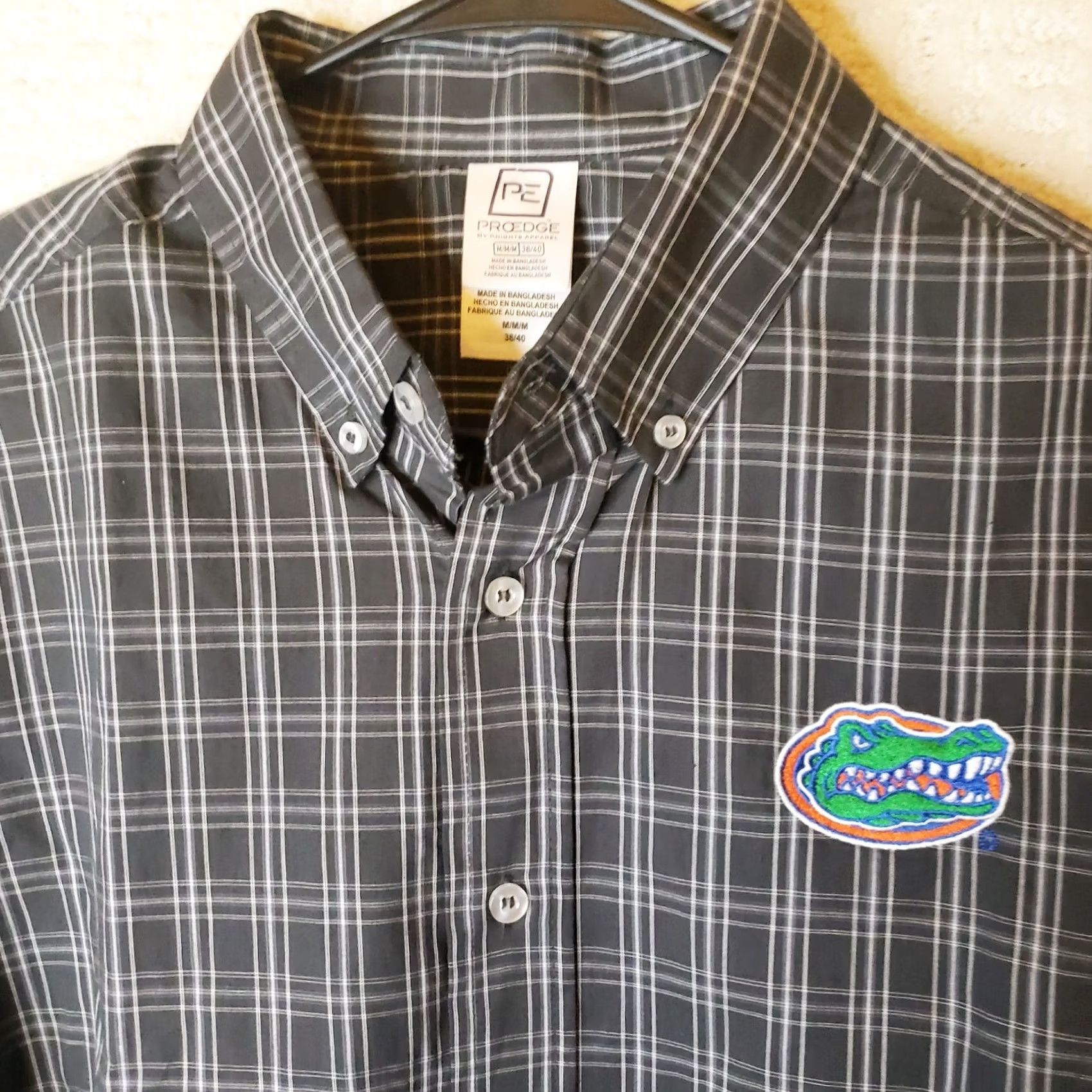 Vintage Proedge University Florida Gators Black White Plaid Button Up Shirt Men's M Long Sleeve Size US M / EU 48-50 / 2 - 3 Thumbnail