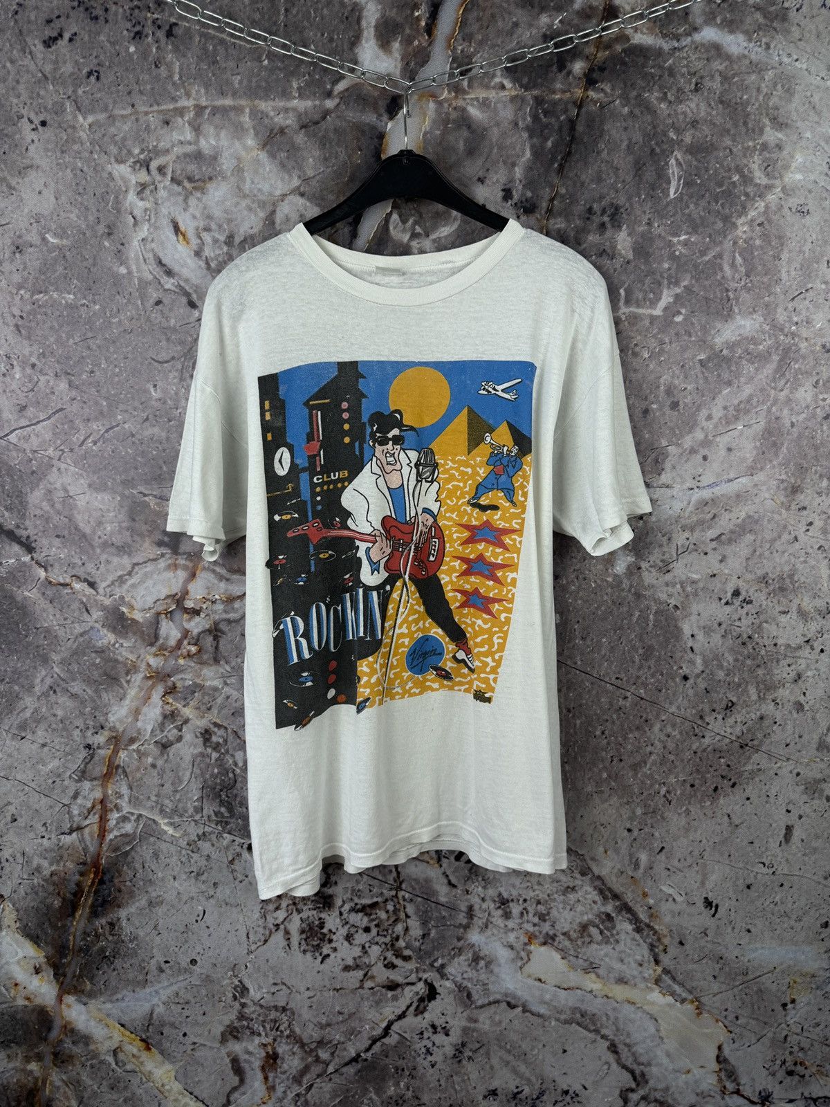 Band Tees × Rucking Fotten × Vintage Men’s Rockin T-Shirt Vintage Music Size One Size Size US XXL / EU 58 / 5 - 2 Thumbnail