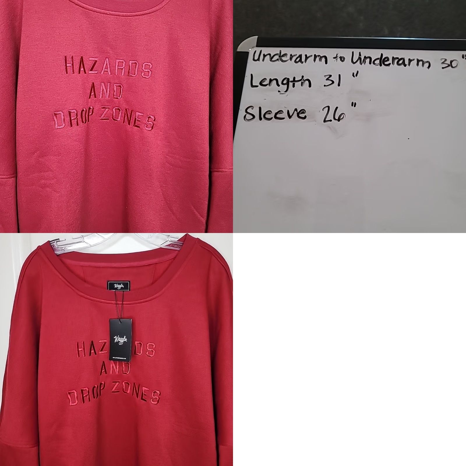Vintage Waggle Red Hazards & Drop Zones Golfing Crew Sweatshirt Size US XXL / EU 58 / 5 - 8 Thumbnail