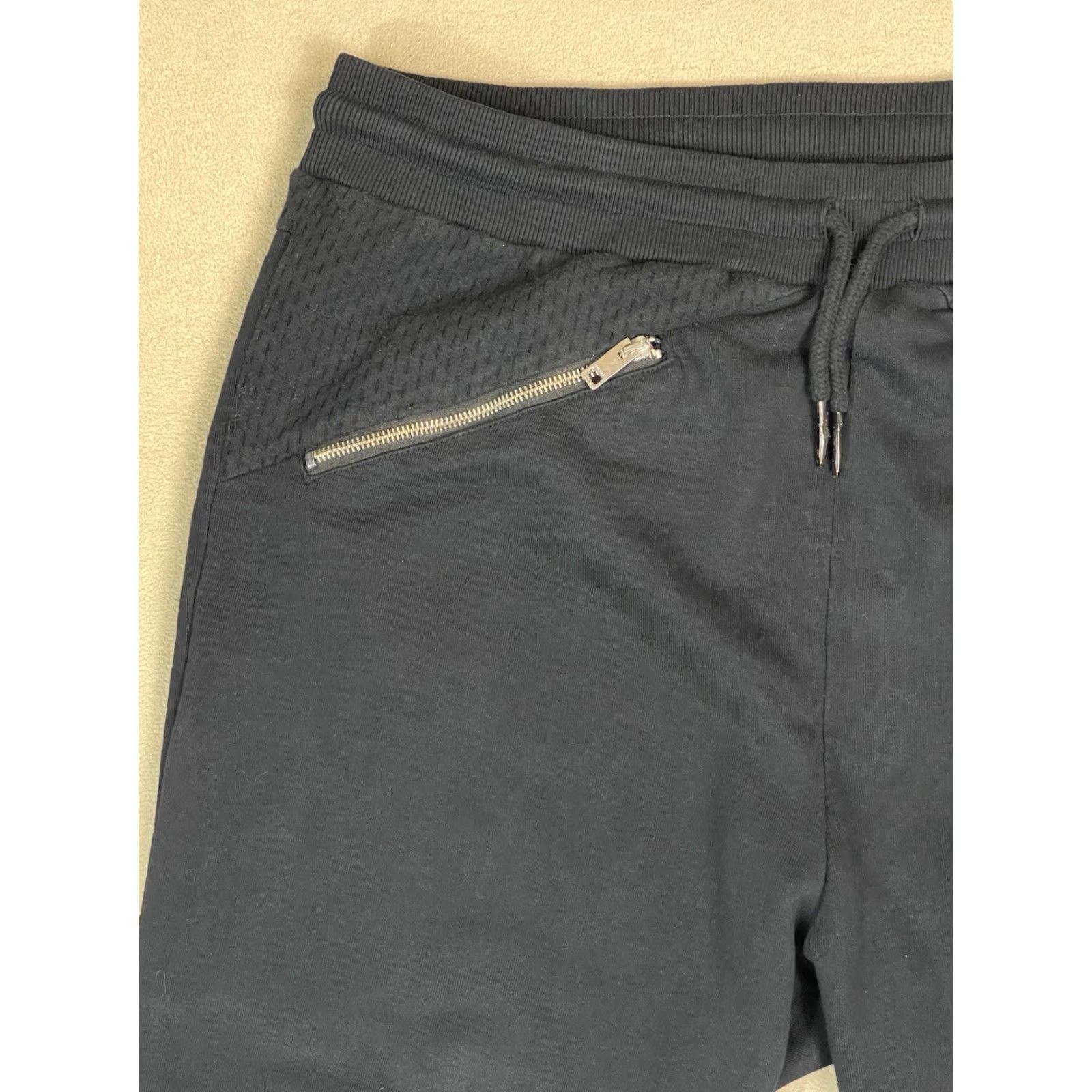 Diesel Diesel Pants Mens XXL Black Tapered High Rise Zip Pockets Athletic Jogger Pant Size US 39 - 3 Thumbnail