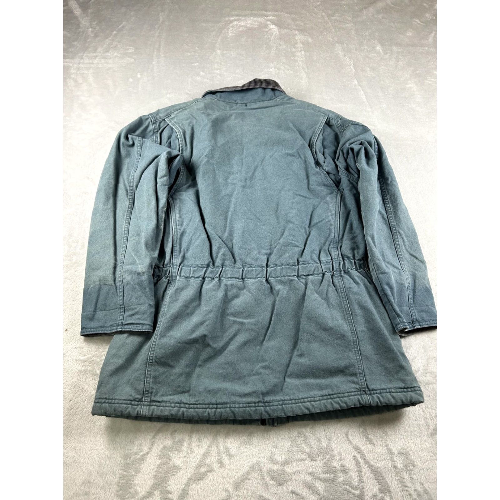 Vintage VINTAGE L.L.Bean Jacket Womens Large Blue Green Sherpa Lined Barn Coat 90s Parka Mid-Length Size L / US 10 / IT 46 - 2 Thumbnail