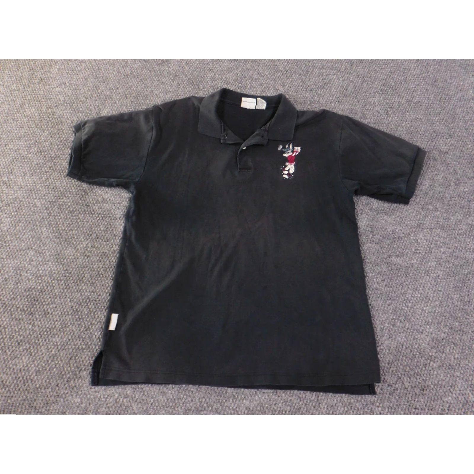 Acme Clothing VINTAGE Acme Polo Shirt Mens L Black Embroidered Bugs Bunny Golf Embroidery Solid Short Sleeve Vintage Shirt Mens CG Size US L / EU 52-54 / 3 - 2 Thumbnail