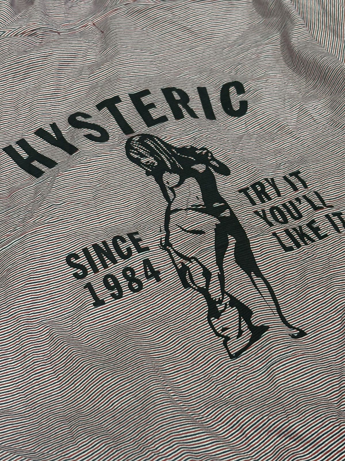 Hysteric Glamour × Japanese Brand × Vintage Hysteric Glamour Red Stripped hoodie zipper Size M / US 6-8 / IT 42-44 - 7 Thumbnail