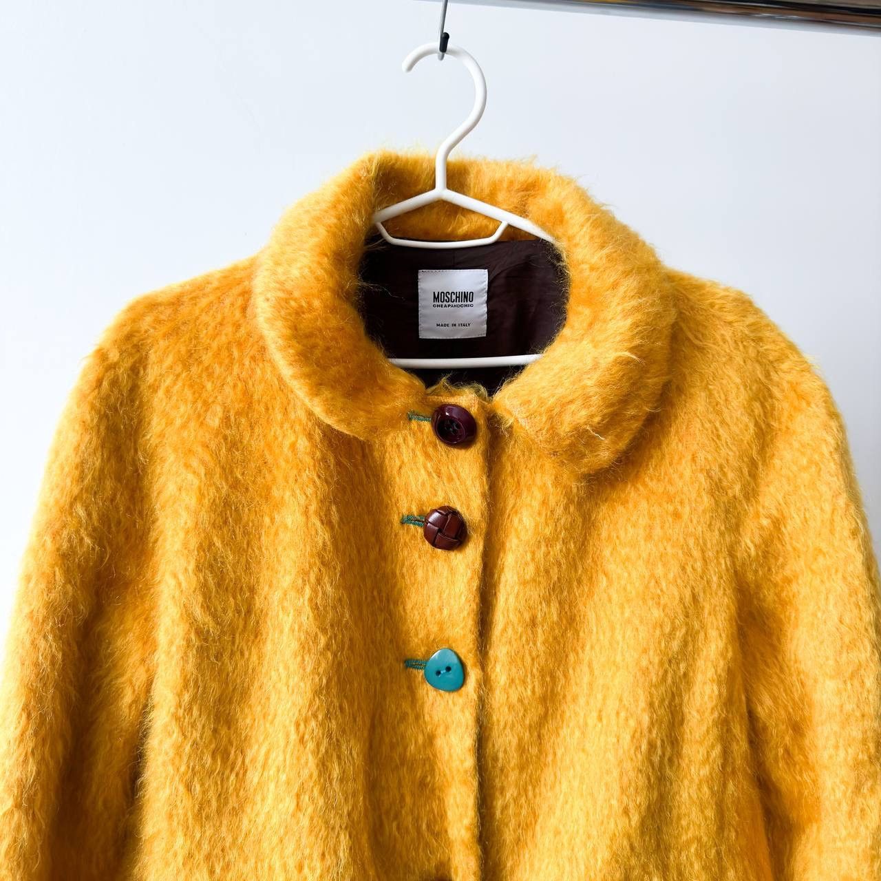 Moschino Moschino Cheap&Chic Mohair Yellow Fuzzy Blazer Size M / US 6-8 / IT 42-44 - 5 Thumbnail
