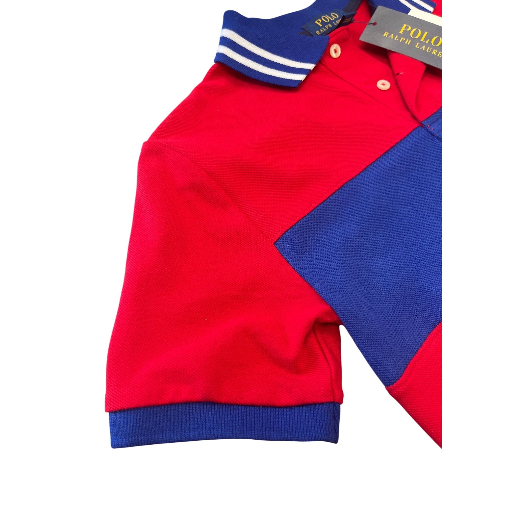 Polo Ralph Lauren Polo Ralph Lauren mens red blue polo shirt sz M SKU 10-038 Size US M / EU 48-50 / 2 - 2 Thumbnail