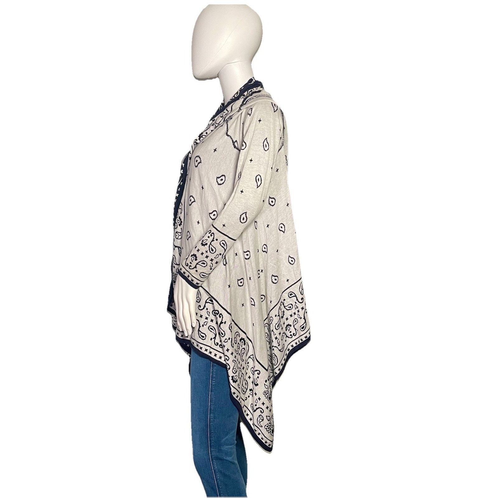 H&M H&M Reversible Open Navy and White Cardigan Size M / US 6-8 / IT 42-44 - 6 Thumbnail