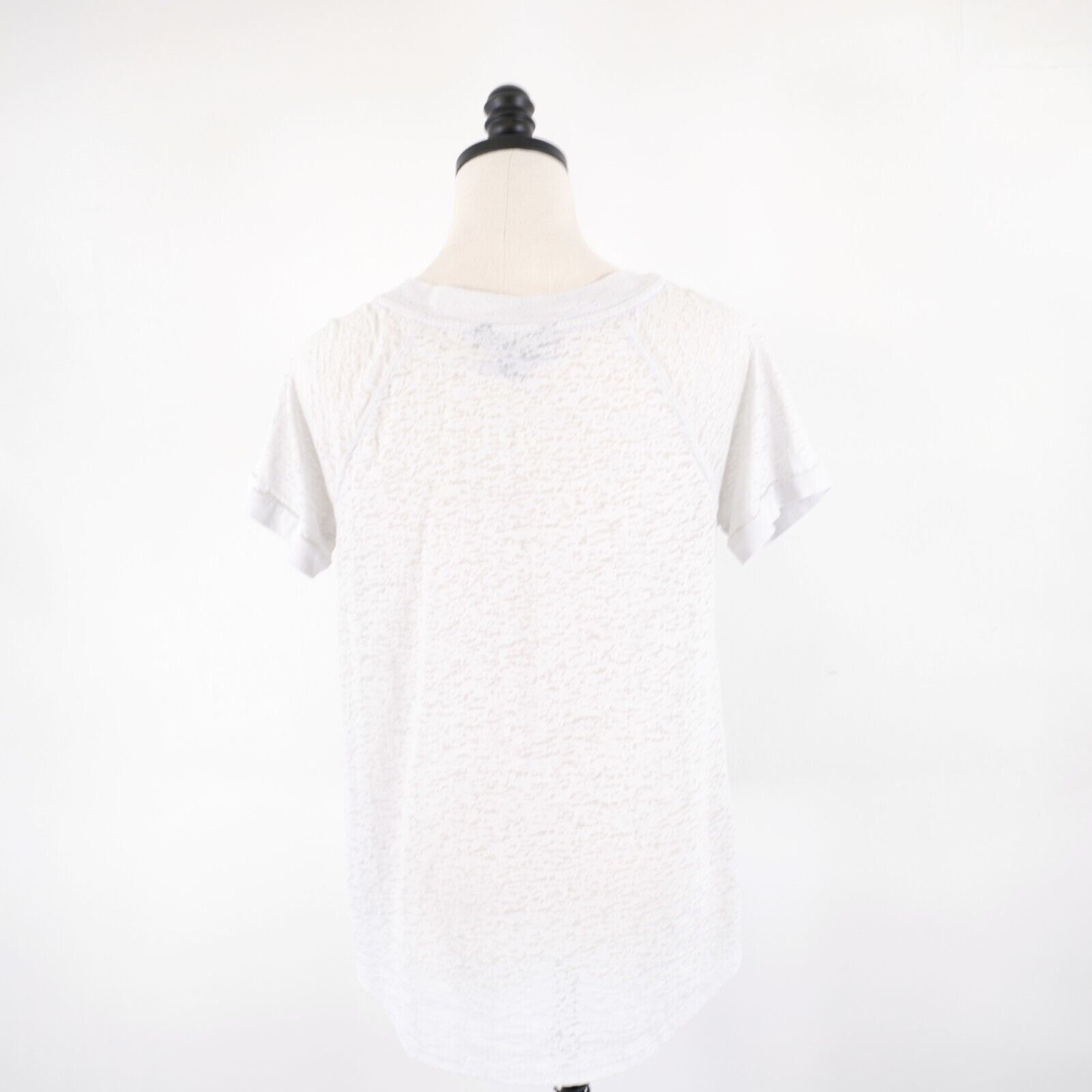 Rock & Republic Rock & Republic White See Through White Cotton Blend V-Neck Size M / US 6-8 / IT 42-44 - 6 Thumbnail
