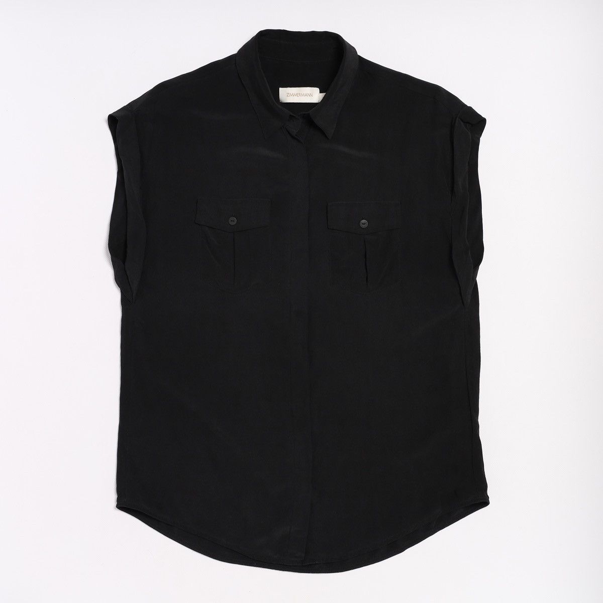 Zimmermann Zimmermann Washed Silk Black Top Shirt Size M / US 6-8 / IT 42-44 - 1 Thumbnail