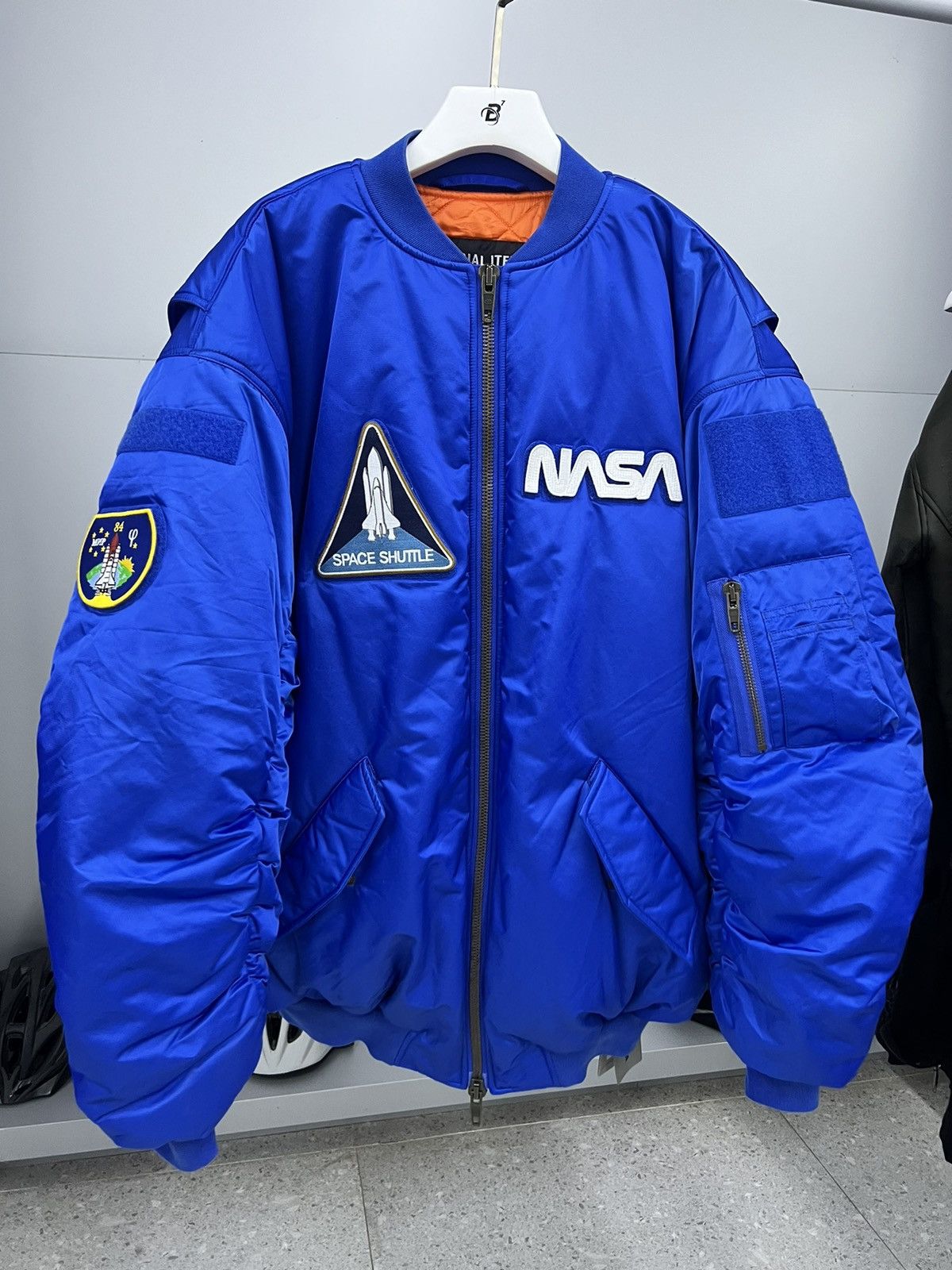 Balenciaga x NASA oversized satin bomber jacket special item