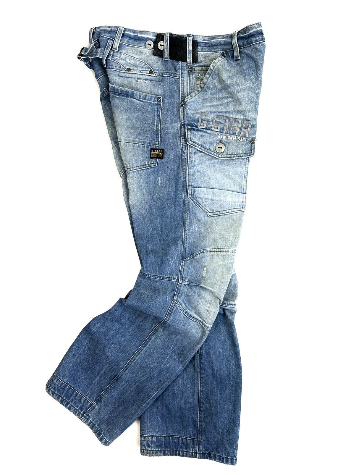 G-Star G-star raw Cargo Denim Pants Blue Japanese Jeans Vintage Y2K Size US 34 / EU 50 - 2 Thumbnail