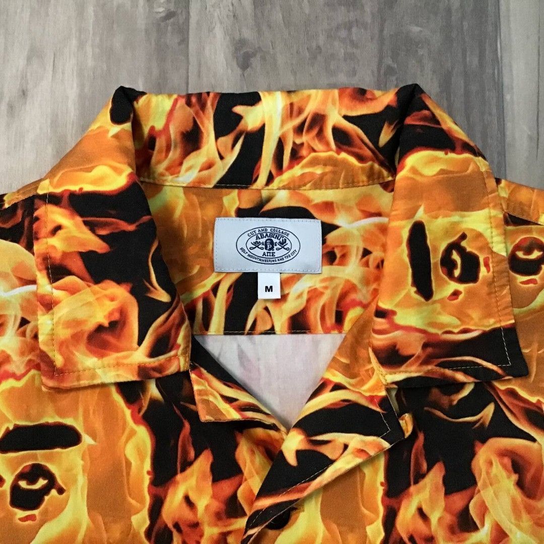 Bape BAPE FLAME short sleeve shirt a bathing ape Fire Size US M / EU 48-50 / 2 - 5 Thumbnail