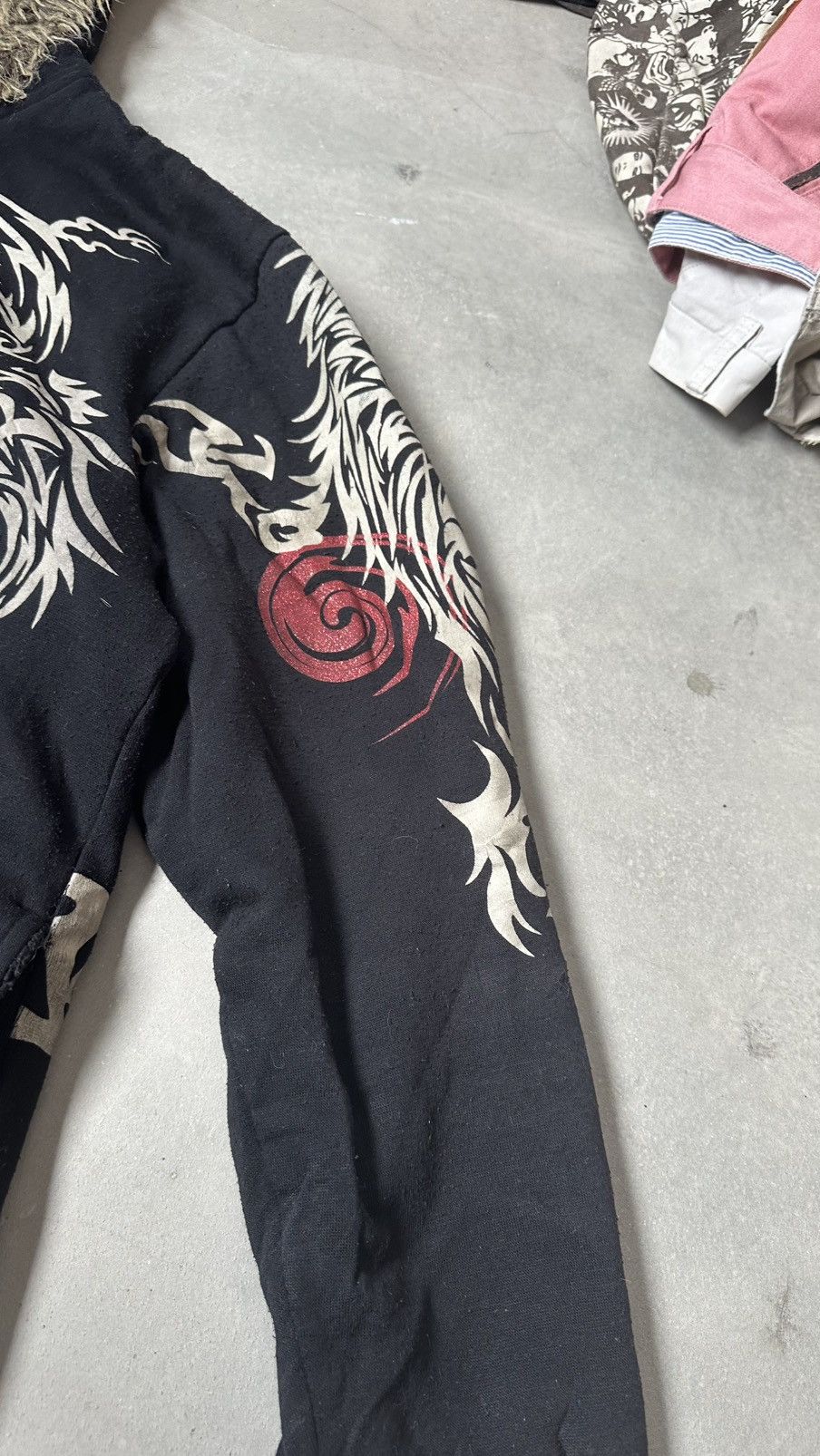 Japanese Brand VINTAGE JAPAN DRAGON SHERPA TATTOE HOODIE Size US L / EU 52-54 / 3 - 4 Thumbnail