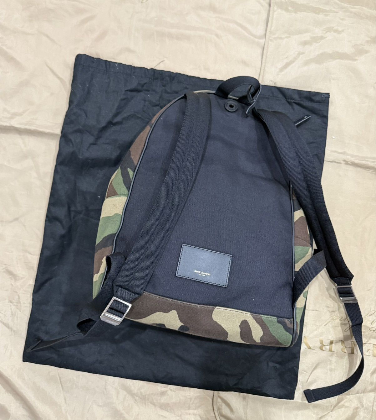 Saint Laurent Paris Saint Laurent City Backpack Camo & Black Size ONE SIZE - 7 Thumbnail