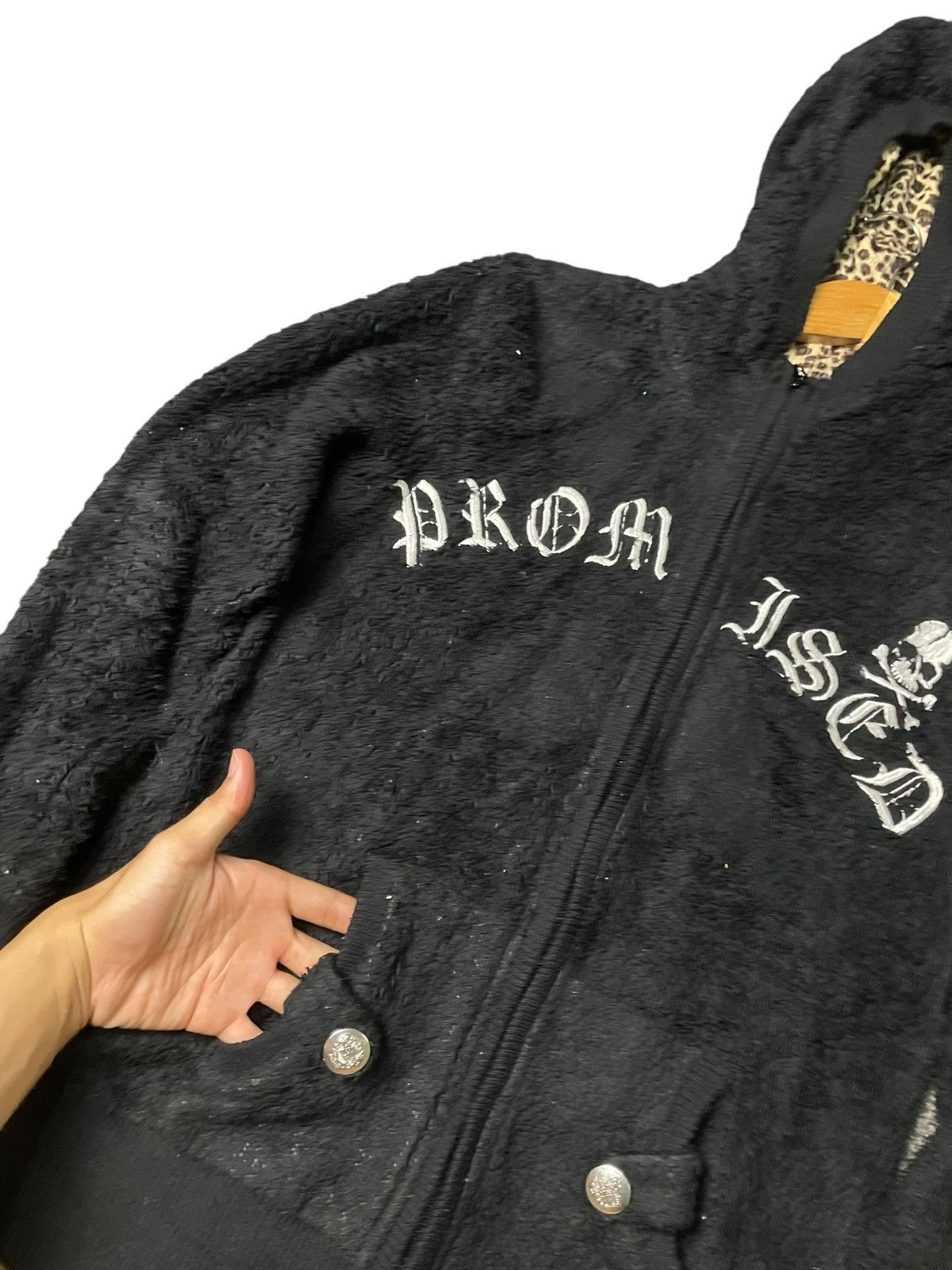 Japanese Brand × Seditionaries × Vintage STRANGE HEAVEN Punk Skull Embroidered Fleece Jacket (101) Size US L / EU 52-54 / 3 - 5 Thumbnail