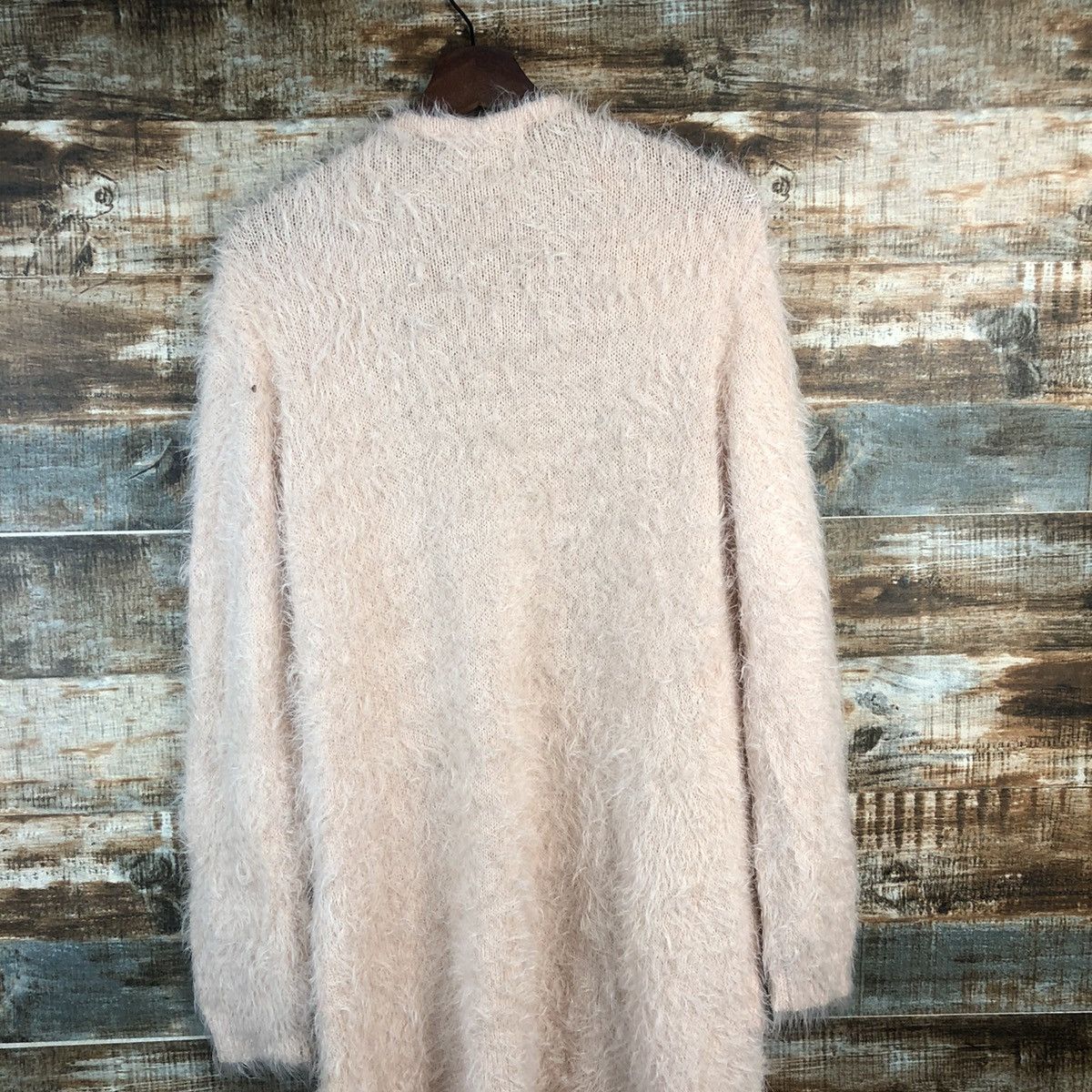 Homespun Knitwear DL Khalita Pink Mohair shaggy fur Cardigan Knitwear #C526 Size L / US 10 / IT 46 - 13 Thumbnail