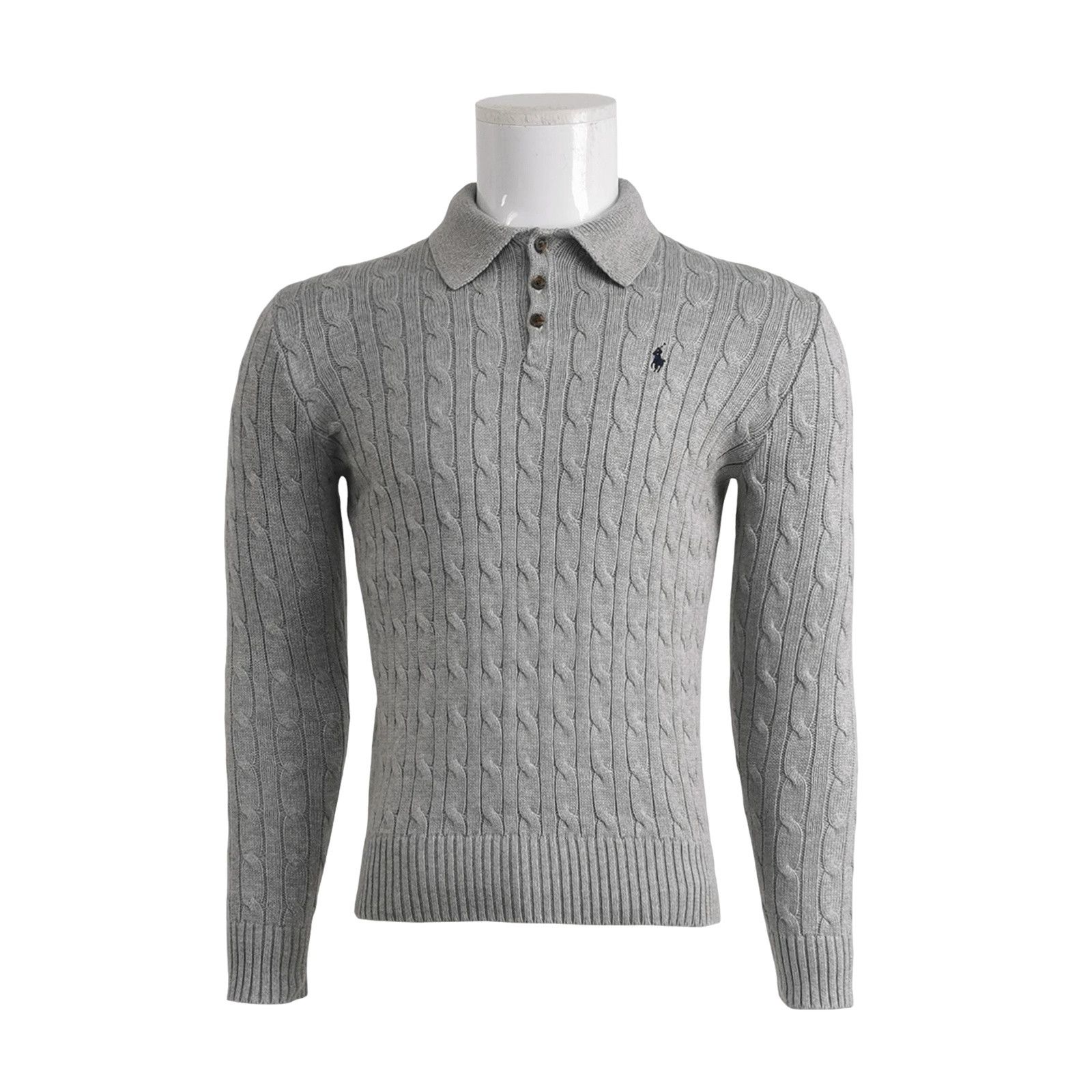 Polo Ralph Lauren Polo Ralph Lauren Cable Knit Polo Sweater L Size US XS / EU 42 / 0 - 1 Thumbnail