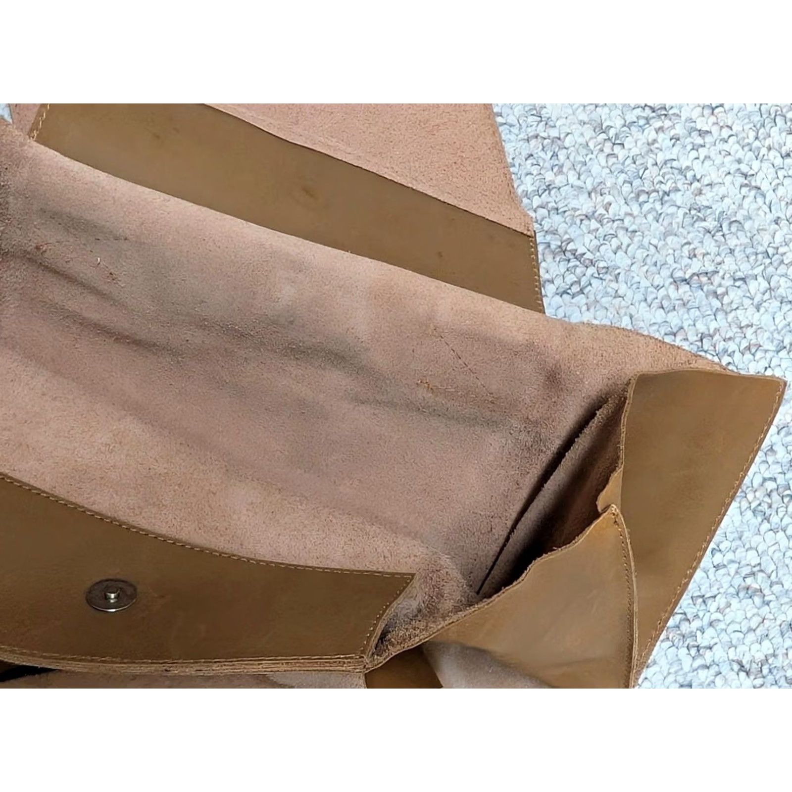 Vintage VINTAGE handcrafted leather bag INHOTIM art museum BRAZIL brown tote Unisex Adults 16x5x15.5 leather bag 90s concert theme Mens Womens Size ONE SIZE - 5 Thumbnail