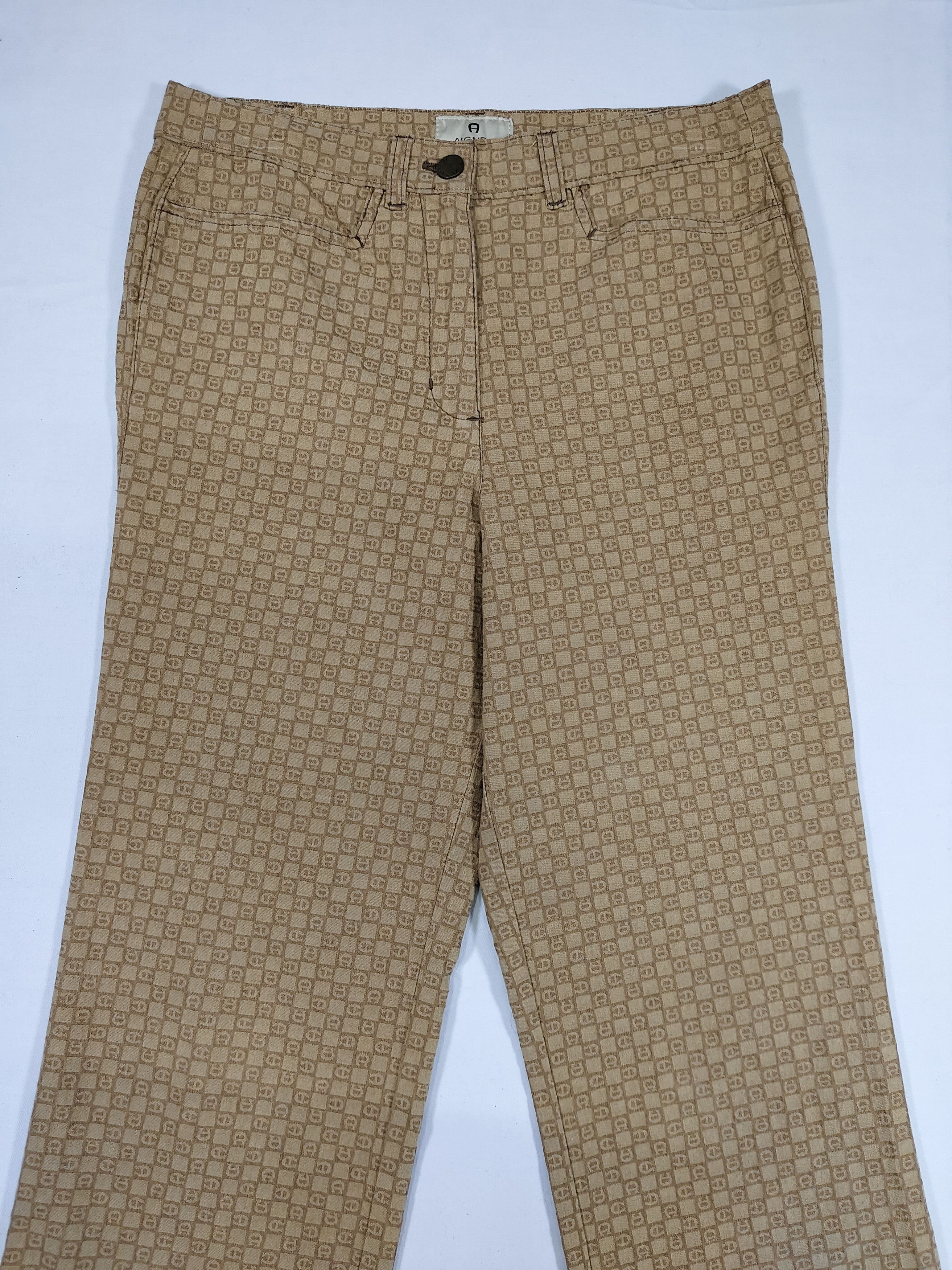 Aigner 00s Aigner- Signature Monogram Italian Archive Pants Size 30" / US 8 / IT 44 - 2 Thumbnail