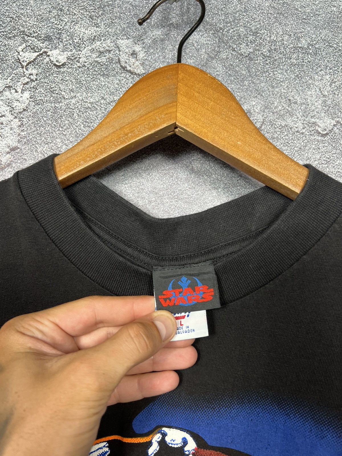Star Wars Vintage 1996 Star Wars Official Dart Vader T-shirt Tee Size US L / EU 52-54 / 3 - 8 Thumbnail