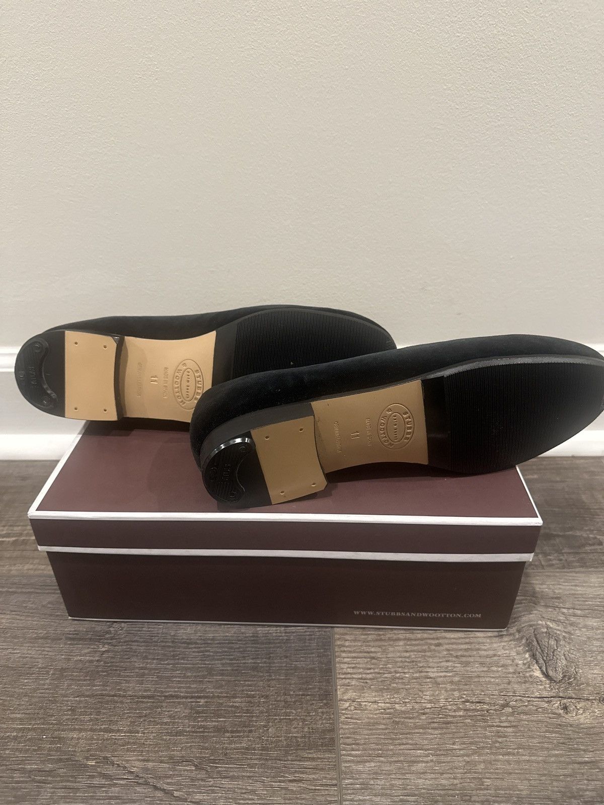 Stubbs & Wootton Sparrow Black Men Slipper Size US 11 / EU 44 - 7 Thumbnail