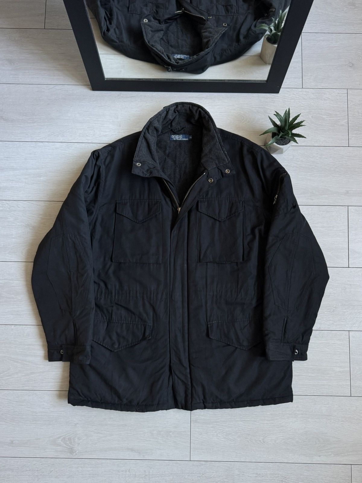 Polo Ralph Lauren Vintage Polo Ralph Lauren Nylon Fleeced Field Jacket Size US XL / EU 56 / 4 - 1 Thumbnail