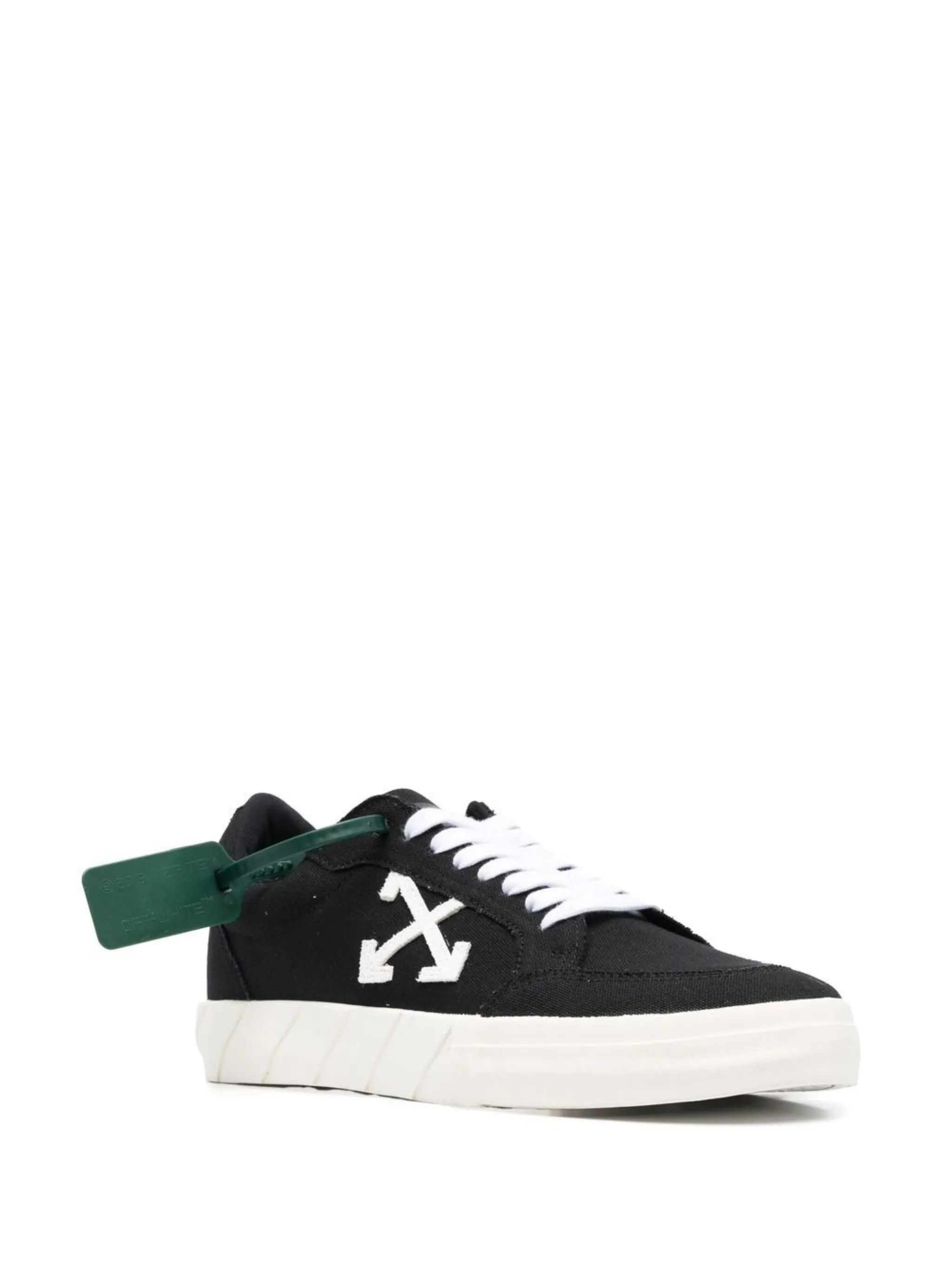 Off-White os11x0226 Vulcanized Low-Top Sneakers in Black Size US 12 / EU 45 - 2 Thumbnail