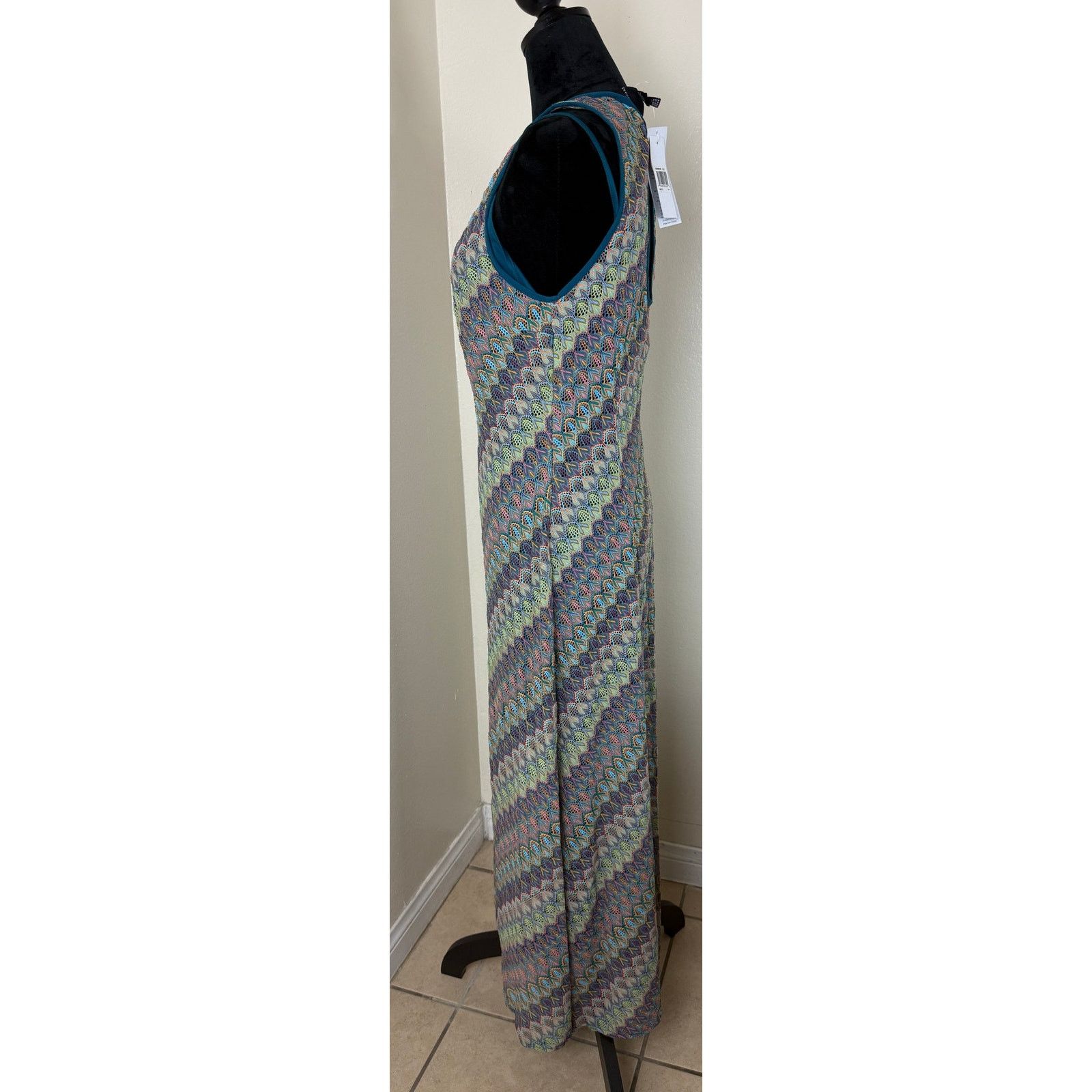 Donna Morgan Donna Morgan Blue Multi Dress With Mini Under Dress Size XL / US 12-14 / IT 48-50 - 6 Thumbnail
