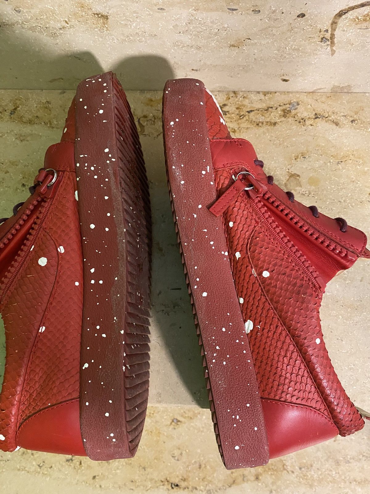 Giuseppe Zanotti Giuseppe Zanotti Lowtop Paint splatter Size US 10 / EU 43 - 5 Thumbnail