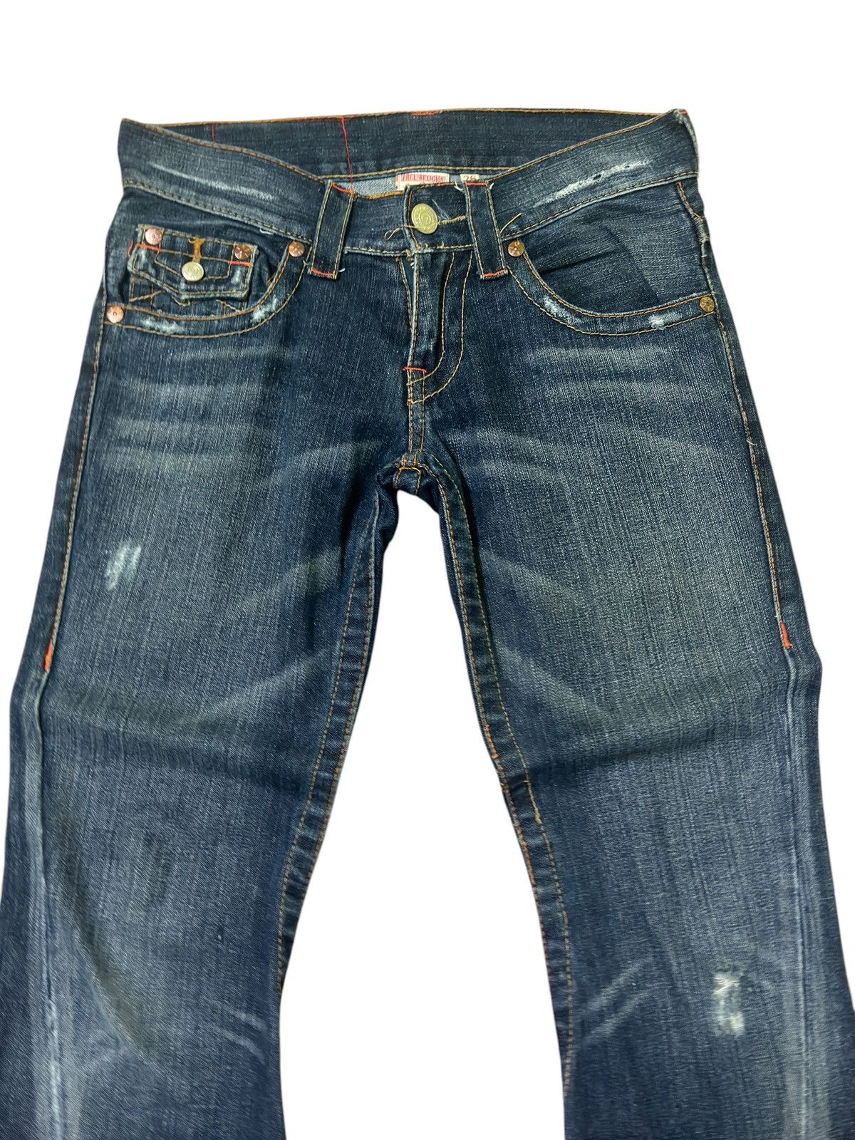 Hysteric Glamour × If Six Was Nine × Le Grande Bleu (L.G.B.) TWIST LEG FLARE FADED DISTRESSED JEANS Size US 30 / EU 46 - 3 Thumbnail
