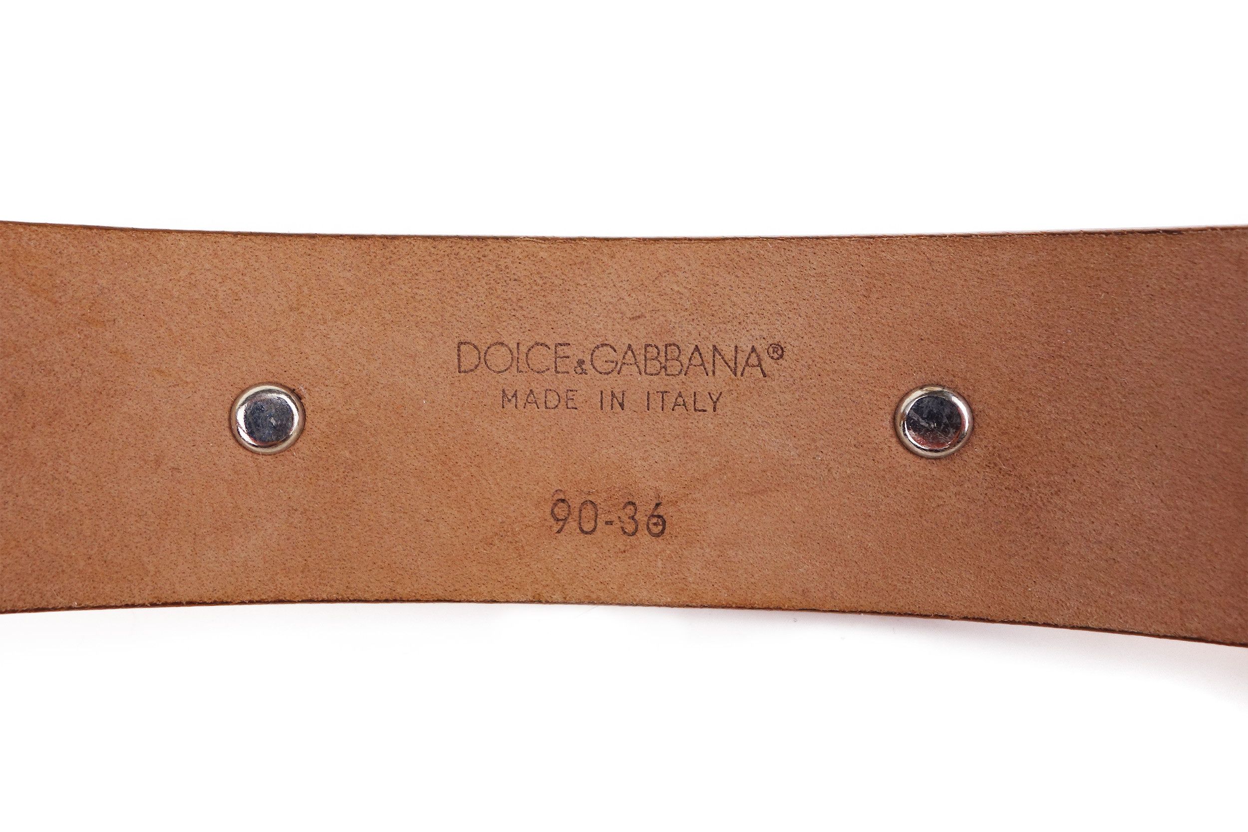 Dolce & Gabbana Dolce & Gabbana Leather Belt Studded Rhinestone 90 36 Size ONE SIZE - 6 Thumbnail