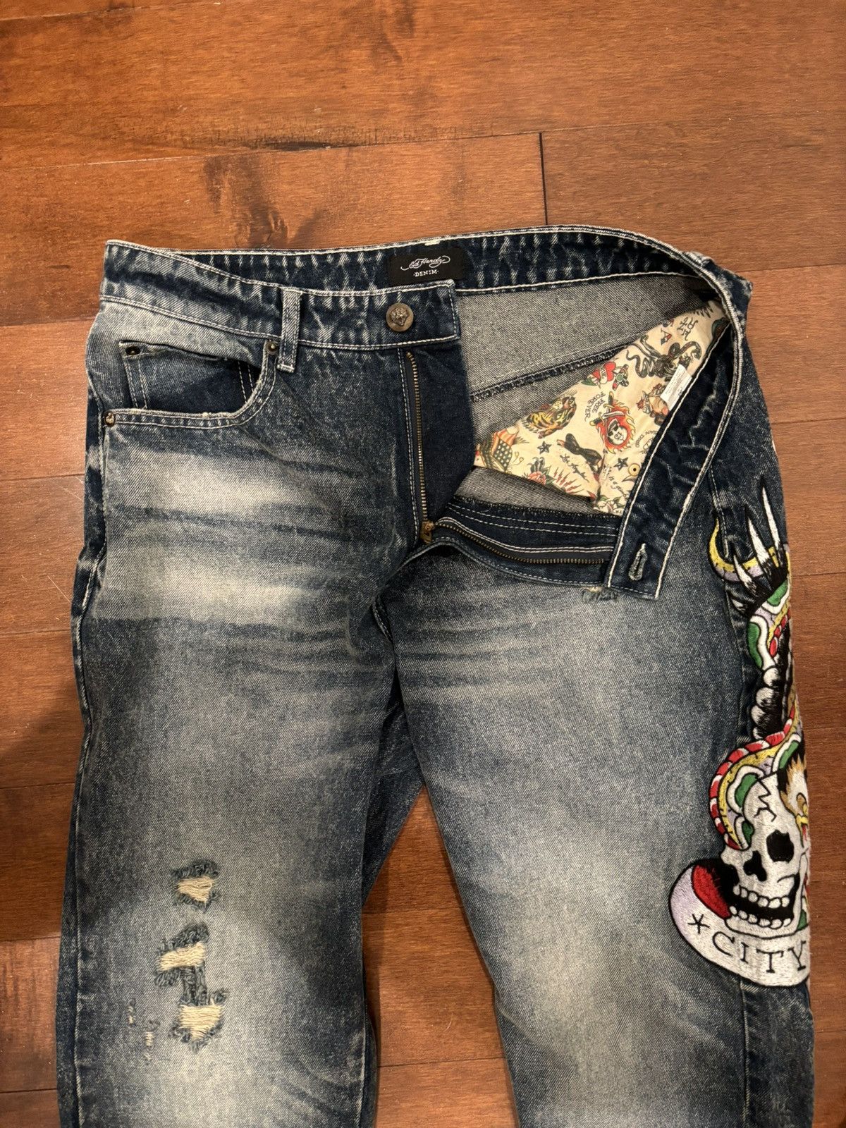 Ed Hardy Ed Hardy NYC SKULL SLIM TAPER JEAN Size US 32 / EU 48 - 5 Thumbnail