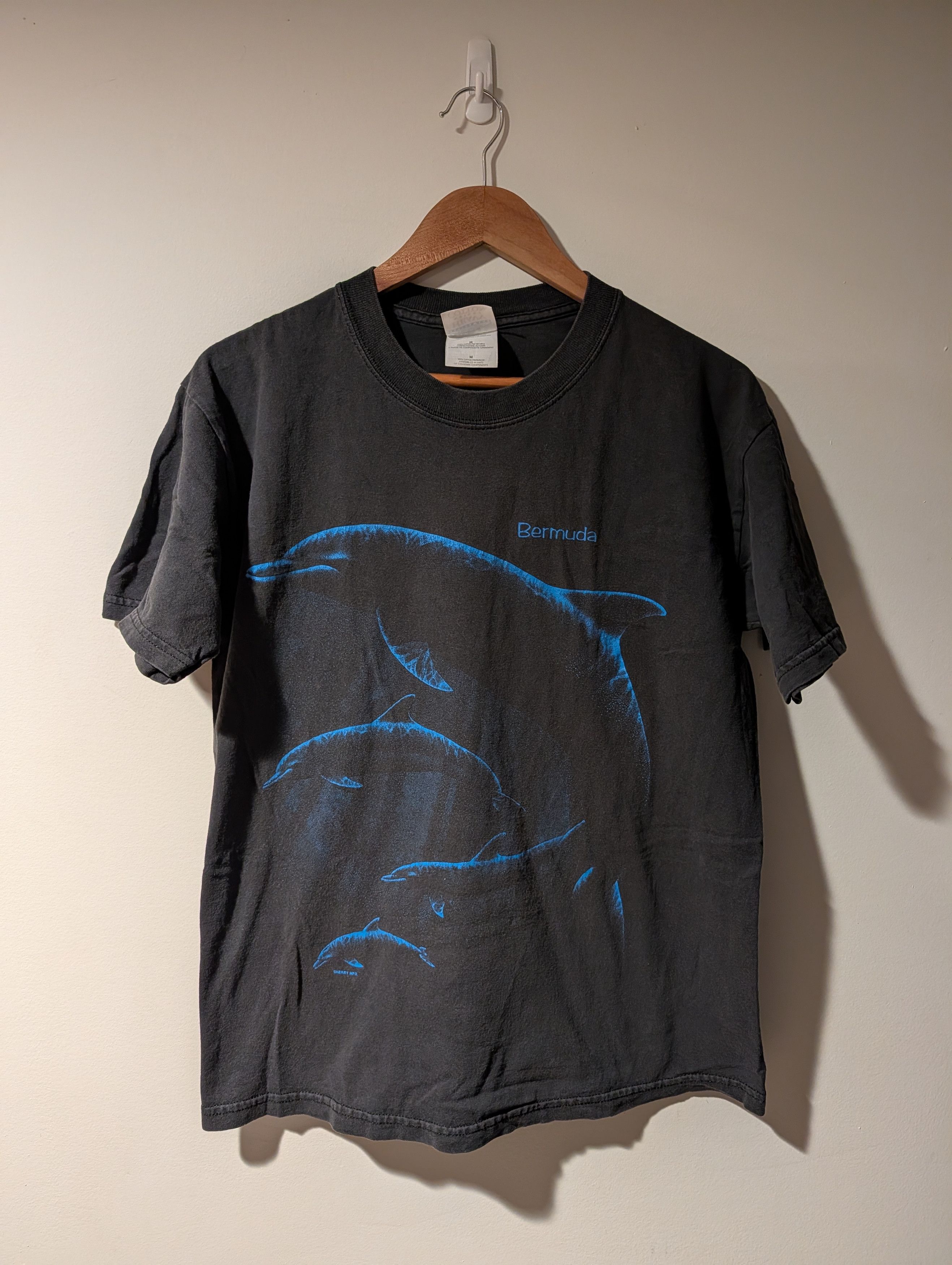 Habitat Vintage 90s Bermuda Dolphins Animal Sea Life Medium T-Shirt Size US M / EU 48-50 / 2 - 1 Thumbnail