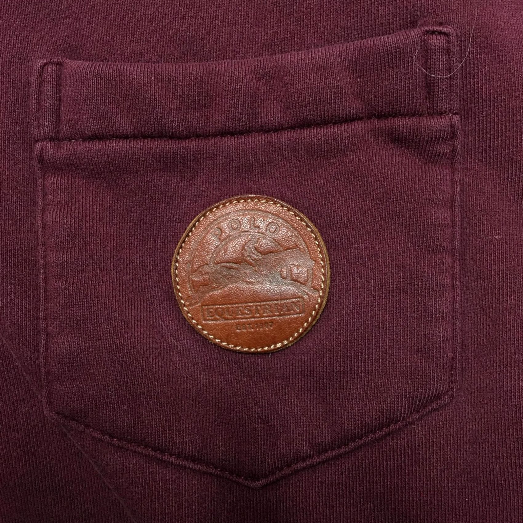 Polo Ralph Lauren Polo Ralph Lauren Sweatshirt Mens Small S Red Fleece Pullover Patch Hoodie/Collared Pocket Shirt? Size US S / EU 44-46 / 1 - 4 Thumbnail