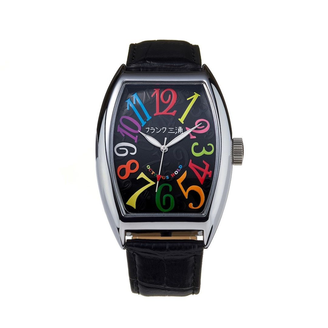Frank Miura Classic Leather Belt Watch No.6 in Black, Men's