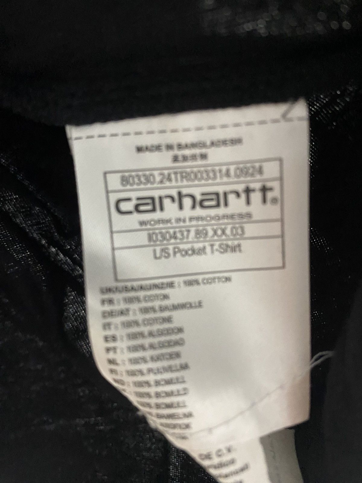 Carhartt Wip Carhartt Wip x Headquarters XXL black t-shirt with new print Size US XXL / EU 58 / 5 - 8 Thumbnail