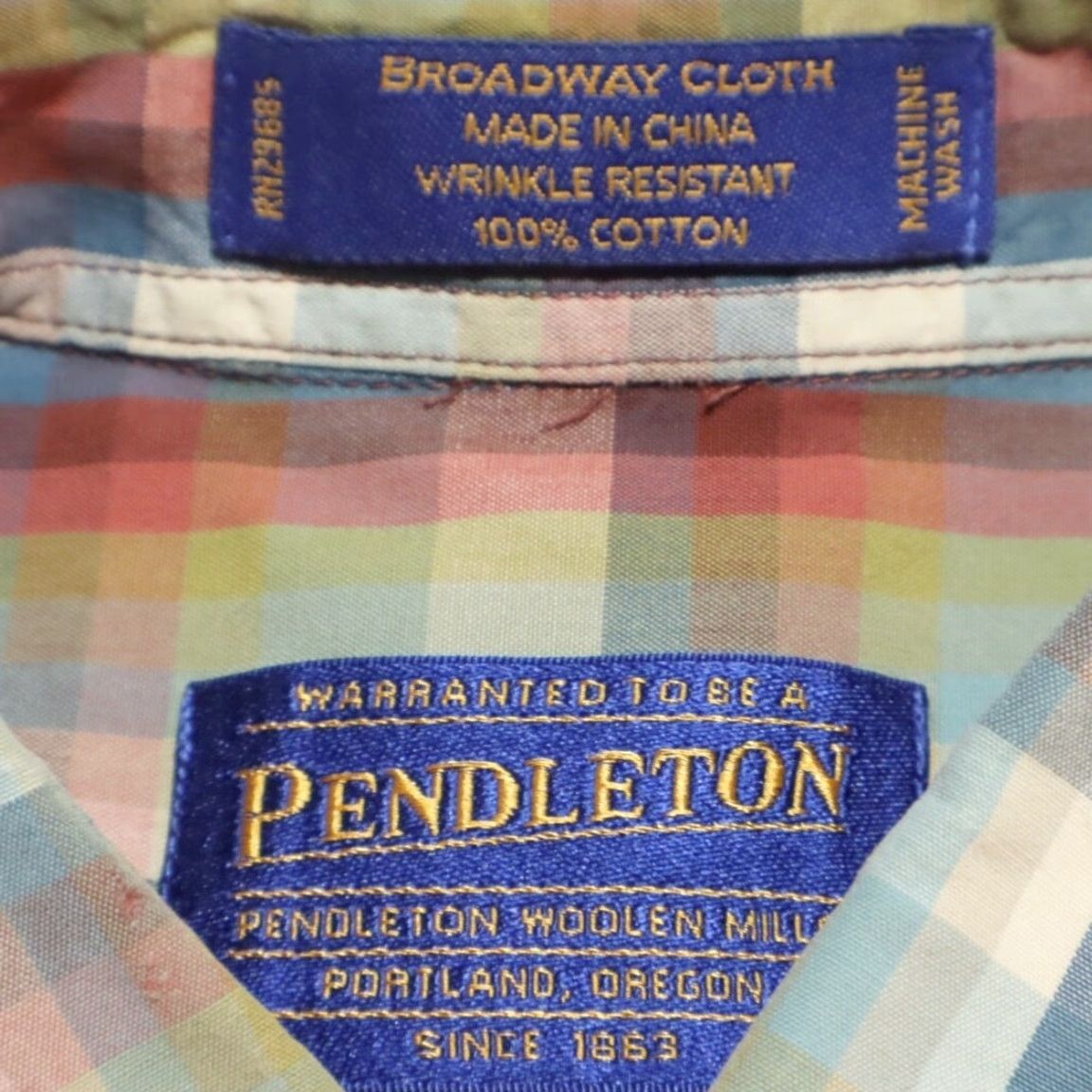 Pendleton Pendleton Broadway Cloth Plaid Long Sleeve Button Down Shirt Men's M Size US M / EU 48-50 / 2 - 5 Thumbnail