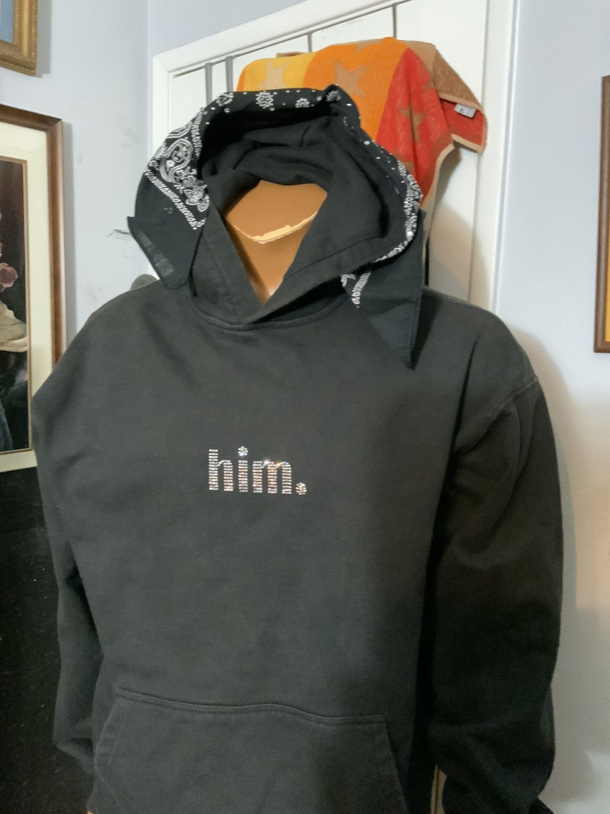 Other Collin Him Rhinestone Paisley Bandana Heavyweight Hoodie Size US XL / EU 56 / 4 - 13 Thumbnail
