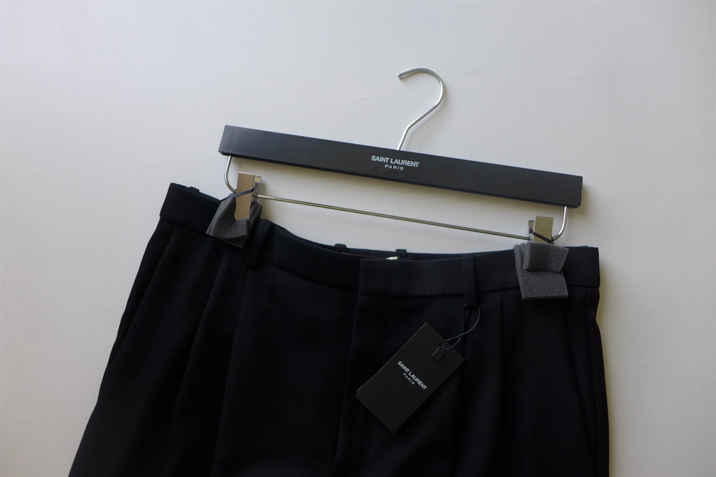 Saint Laurent Paris Saint Laurent Relaxed Fit Tuxedo Trousers - Black Wool Size US 32 / EU 48 - 5 Thumbnail