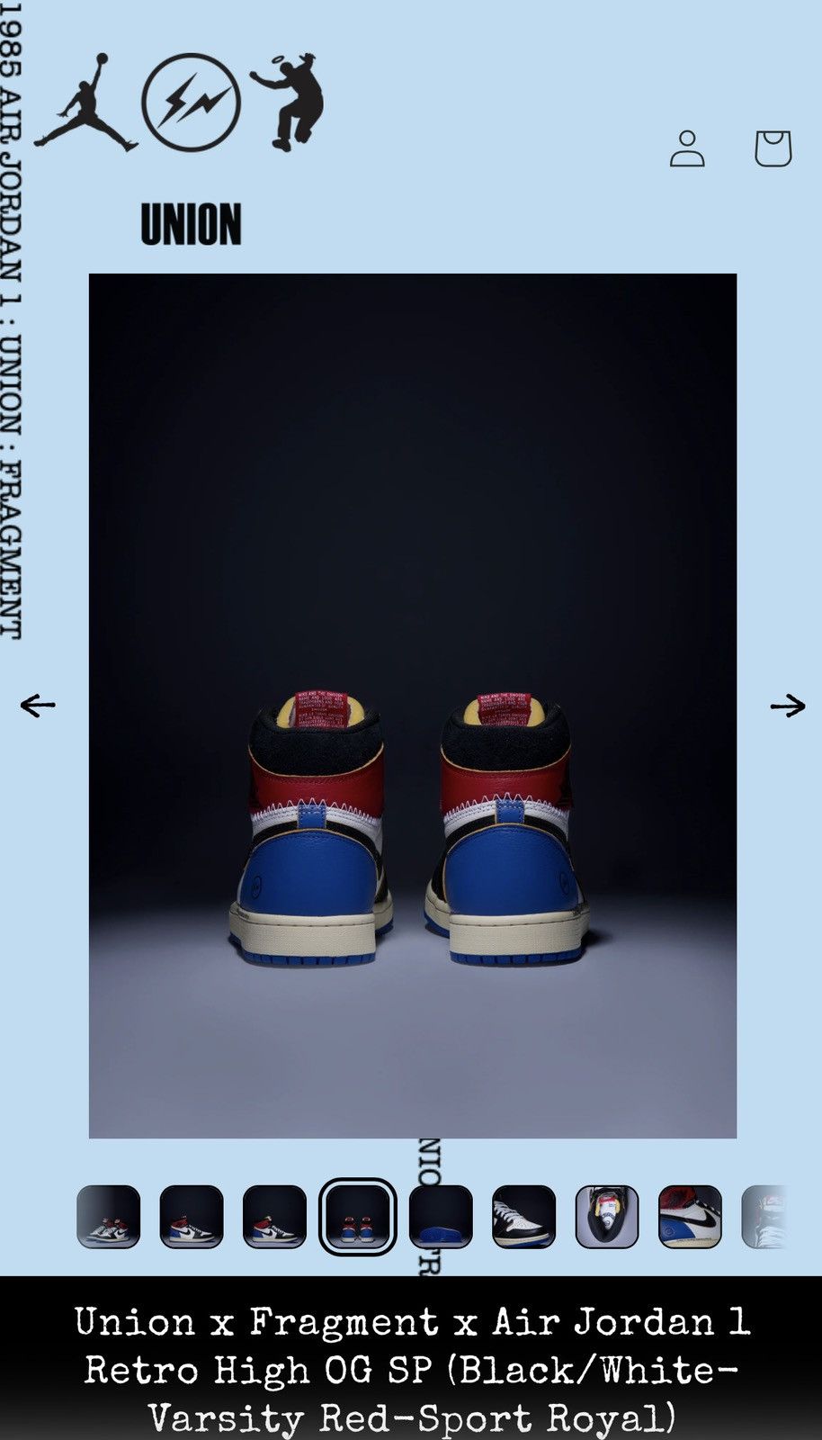 Jordan Brand × Union LA Union x Fragment x Air Jordan 1 Size US 13 / EU 46 - 3 Thumbnail