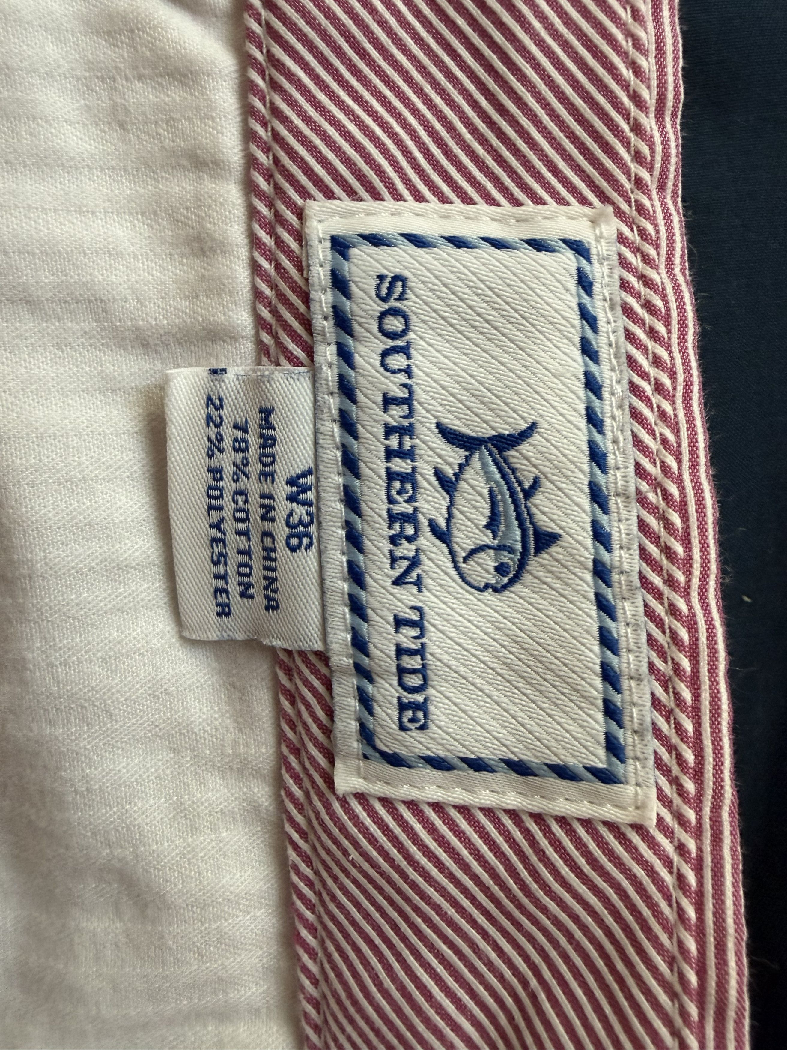 Southern Tide Southern Tide Salmon and White Microstripe Shorts Size US 36 / EU 52 - 3 Thumbnail