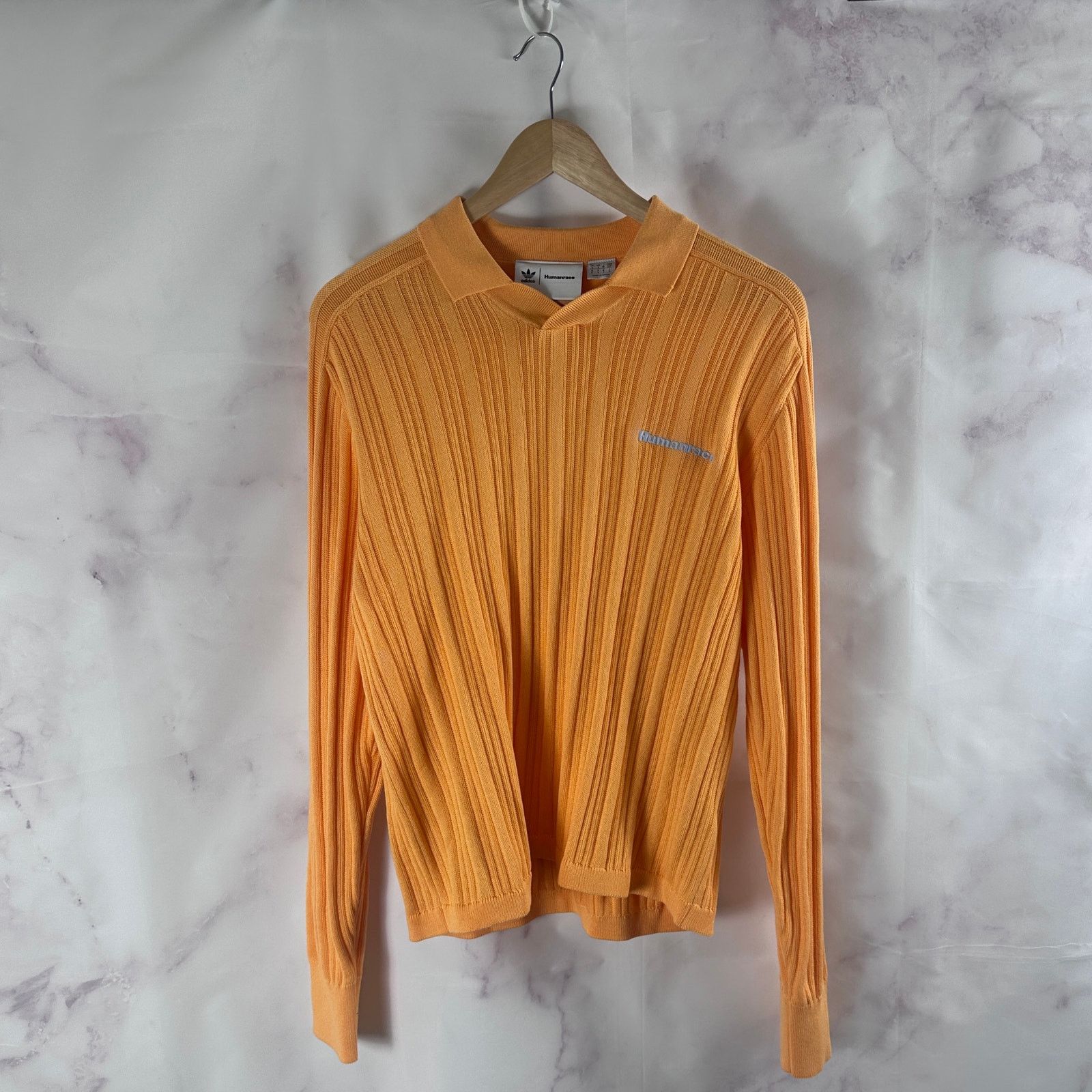 Adidas × Pharrell Humanrace Hazy Orange Knit Longsleeve Jersey Size US S / EU 44-46 / 1 - 1 Thumbnail