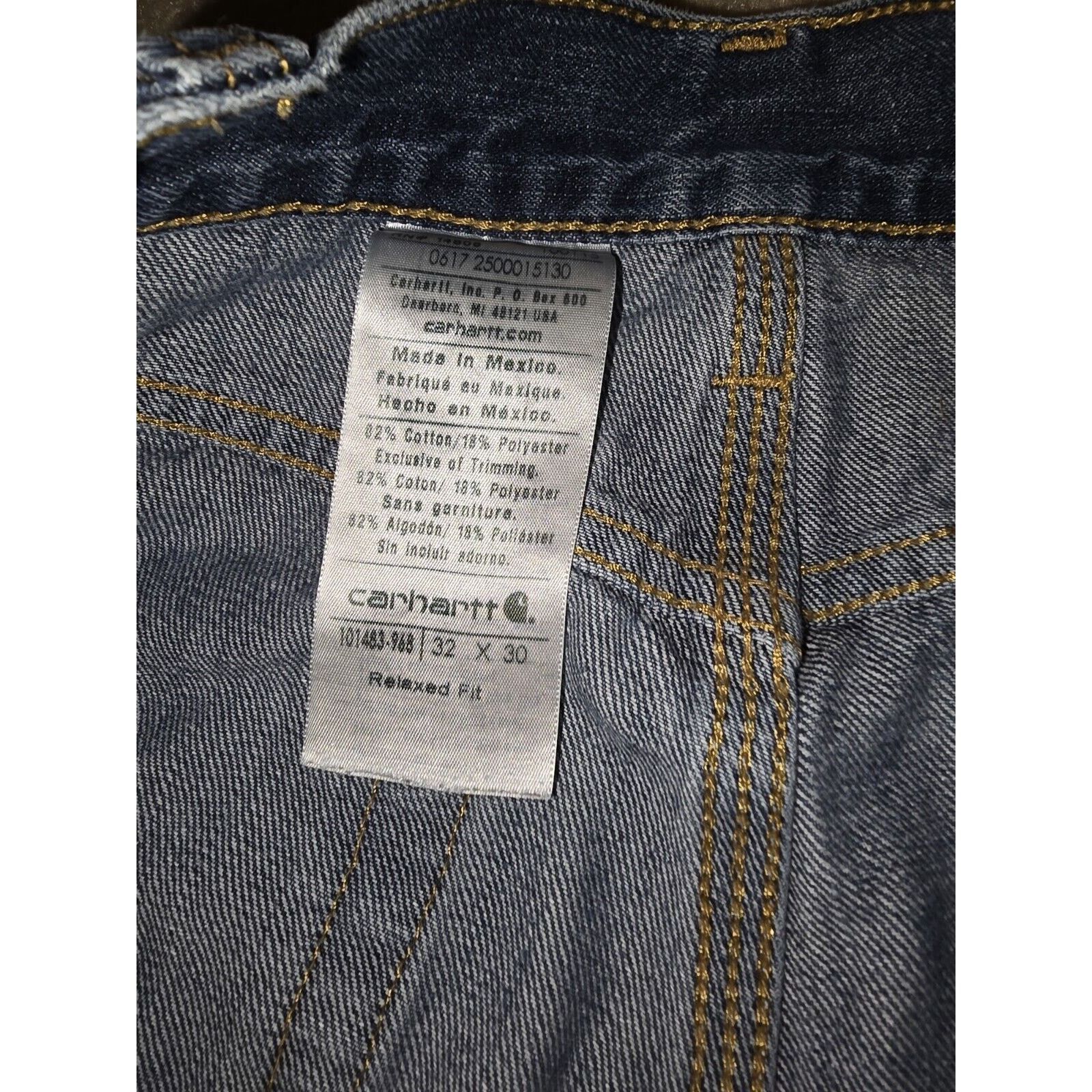 Carhartt Carhartt Mens Relaxed Fit Jeans Blue Medium Wash Size 32x30 Size US 32 / EU 48 - 4 Thumbnail