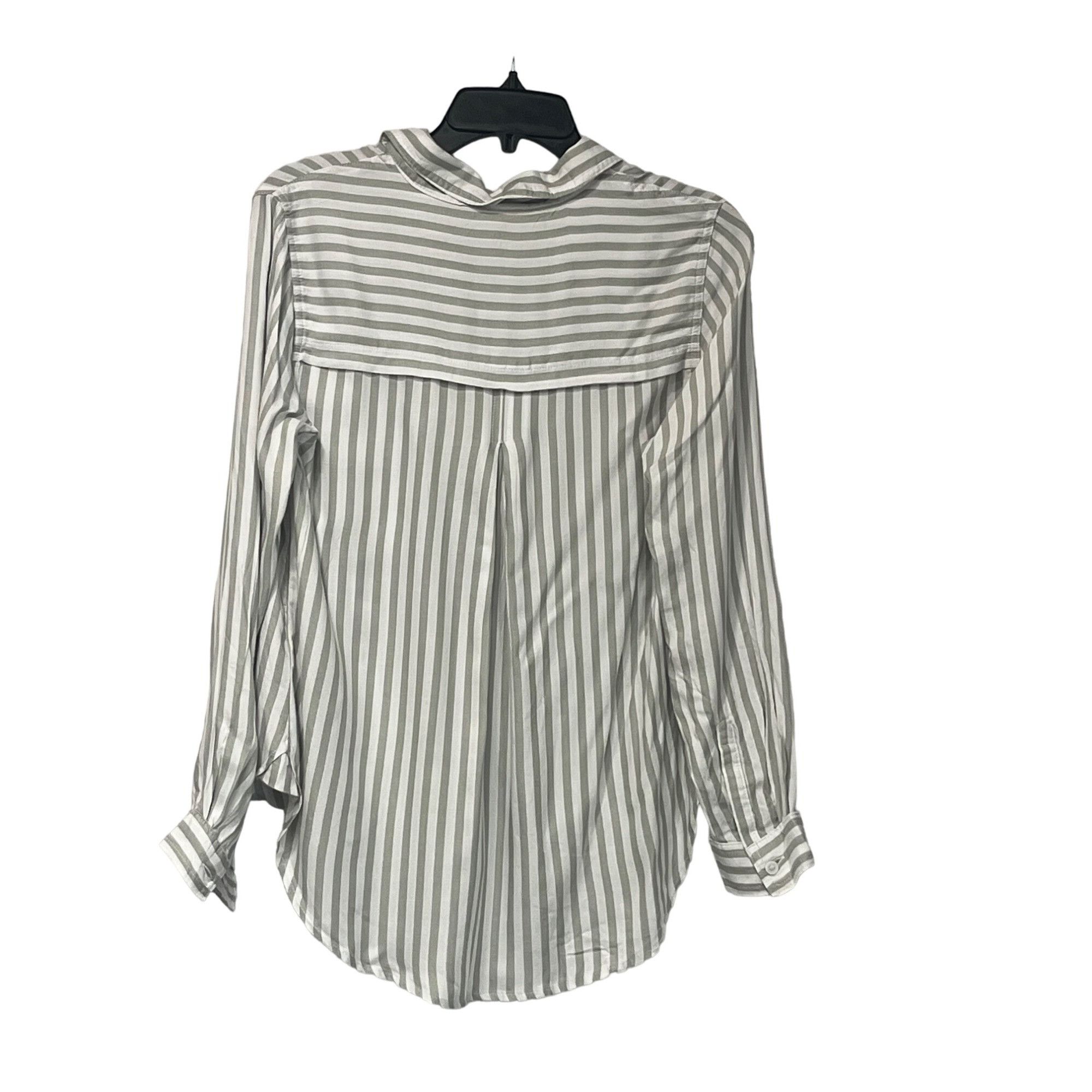 Other Beach Lounge Women’s Tinji Stripe Shirt in Green Moss, Sz. S Size S / US 4 / IT 40 - 11 Thumbnail
