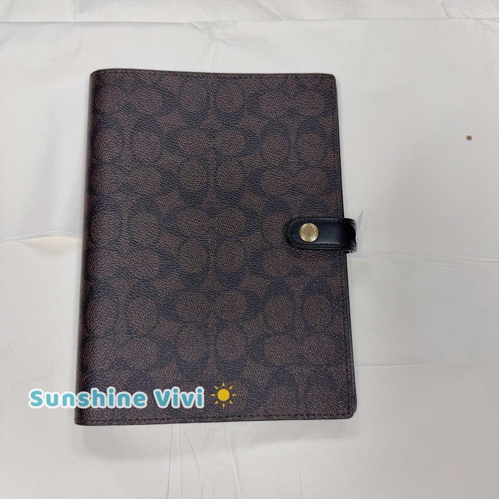 Coach NWT Coach Snap Notebook cz198 Walnut Black Smooth leather Size ONE SIZE - 1 Thumbnail