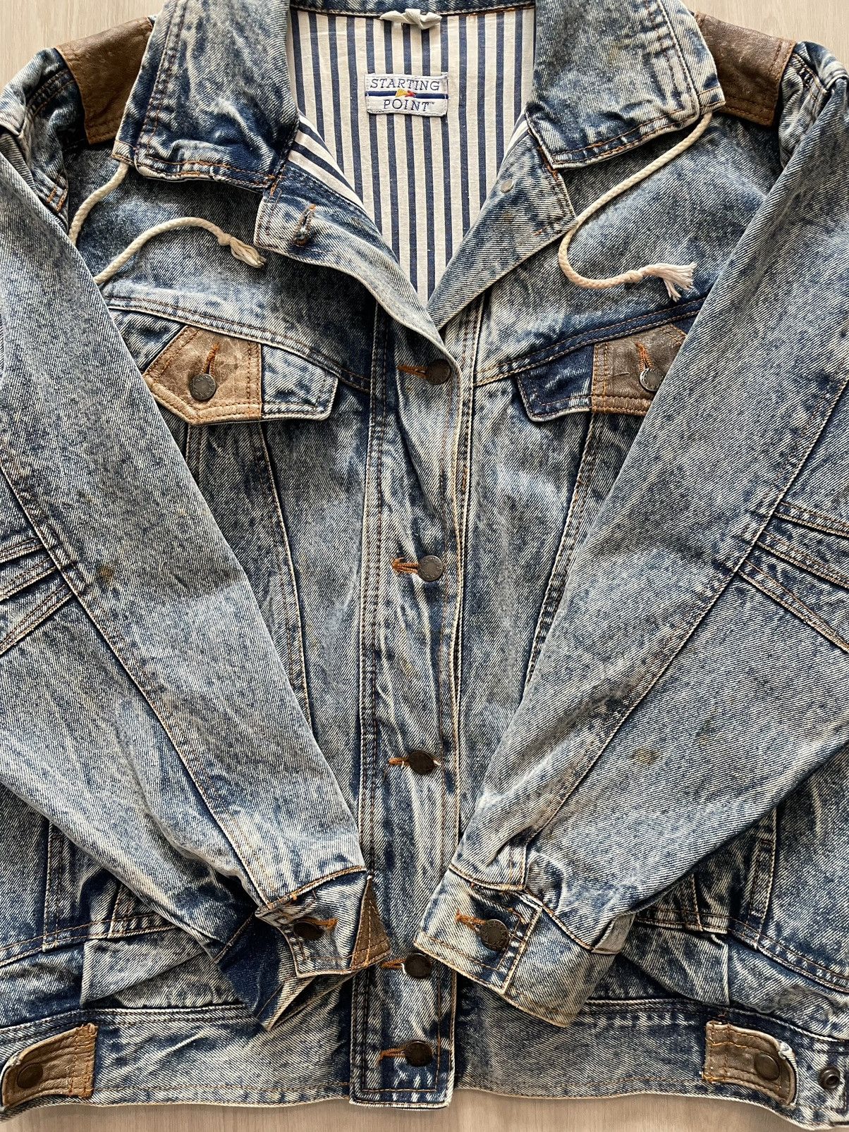Vintage Vintage Starting Point Denim Jacket Sz L Size US L / EU 52-54 / 3 - 5 Thumbnail