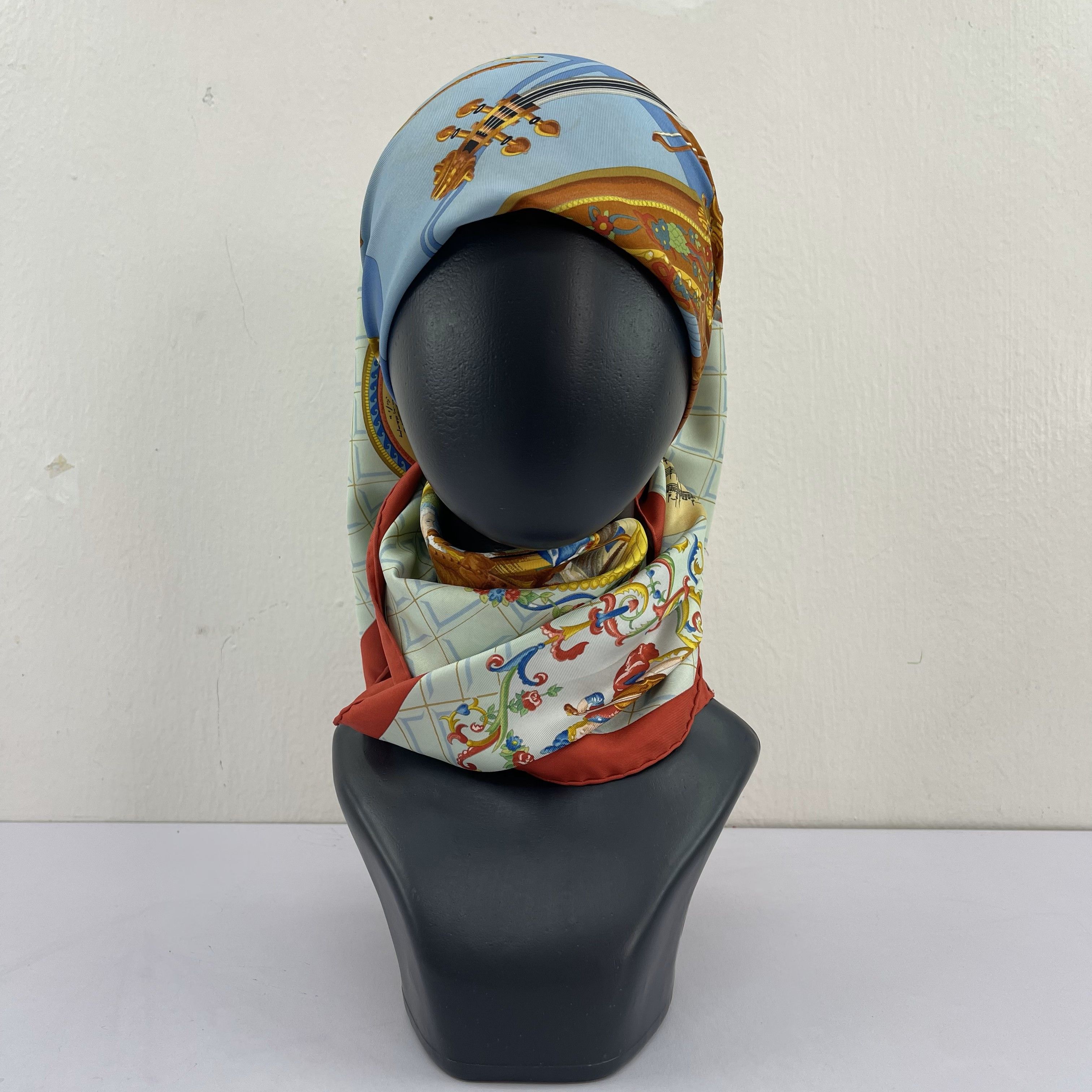 Hermes Vintage Hermès Paris Hommage A Mozart Silk Scarf - S7007 Size ONE SIZE - 3 Thumbnail