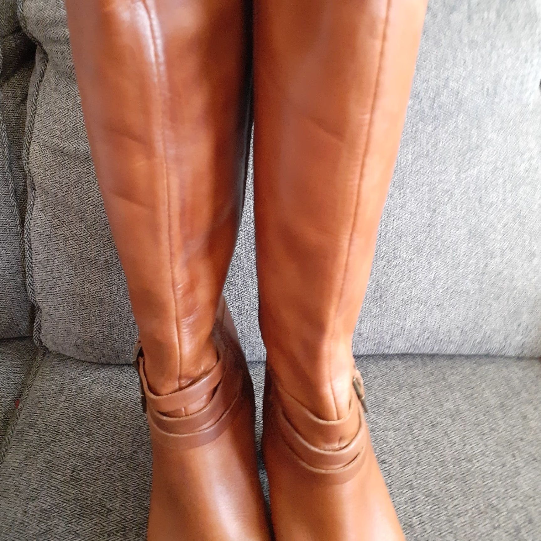 Vintage Pikolinos Boots Knee High Leather Zip Up Western Heel Cone Leather Lining Rubber EU38 US7 Brown Tan Women Vintage No Size 7 Size US 7 / IT 37 - 5 Thumbnail