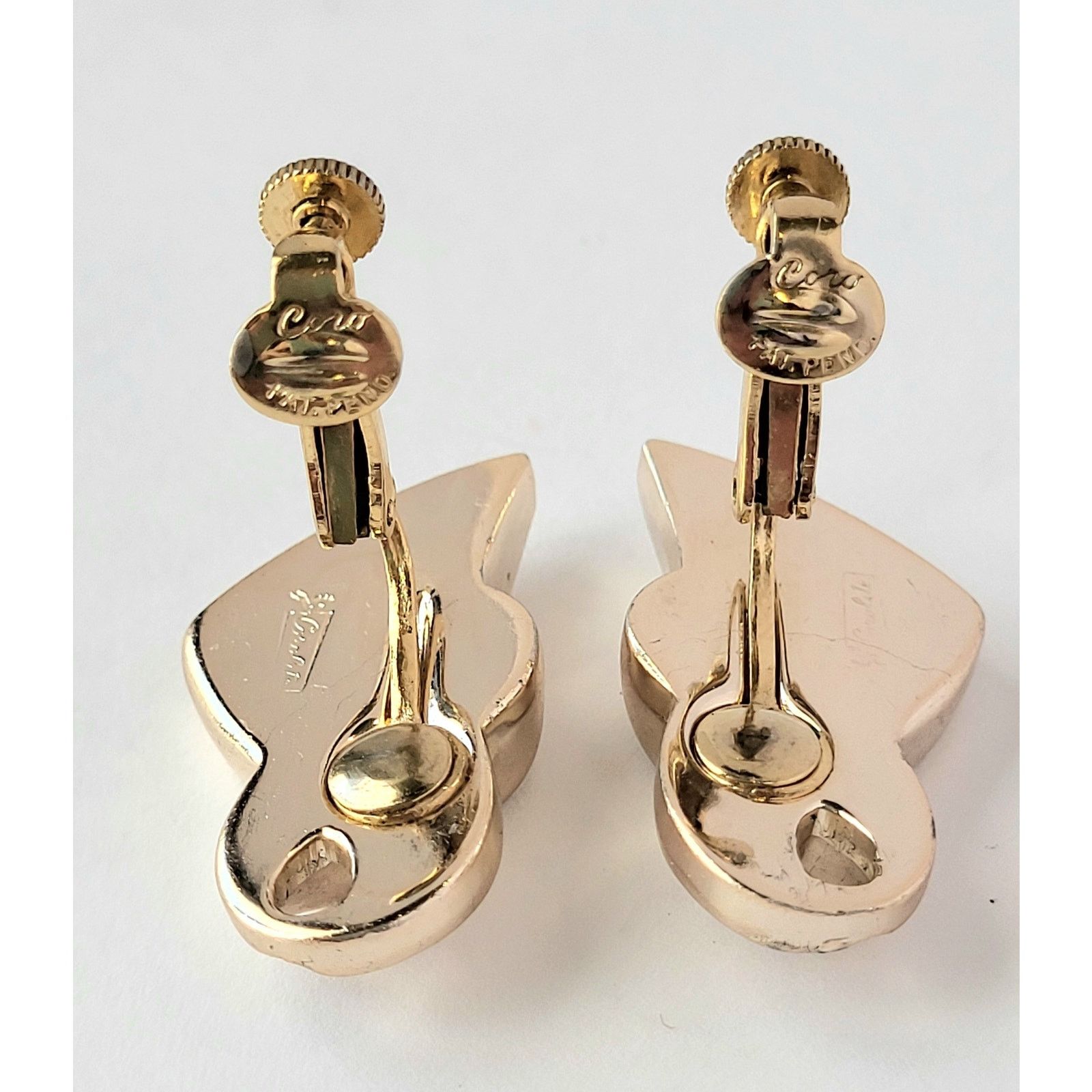 Other Vintage Pegasus Coro Earrings Art Deco MCM Signed Corolite Size ONE SIZE - 6 Thumbnail