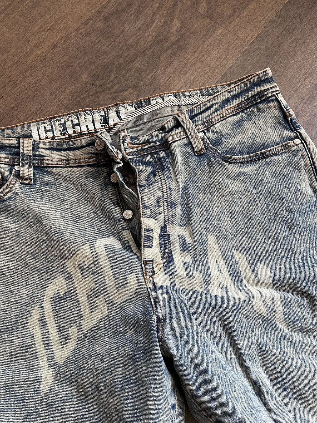Icecream 00’s Ice Cream Vintage Light Blue Denim Jeans Size US 38 / EU 54 - 3 Thumbnail